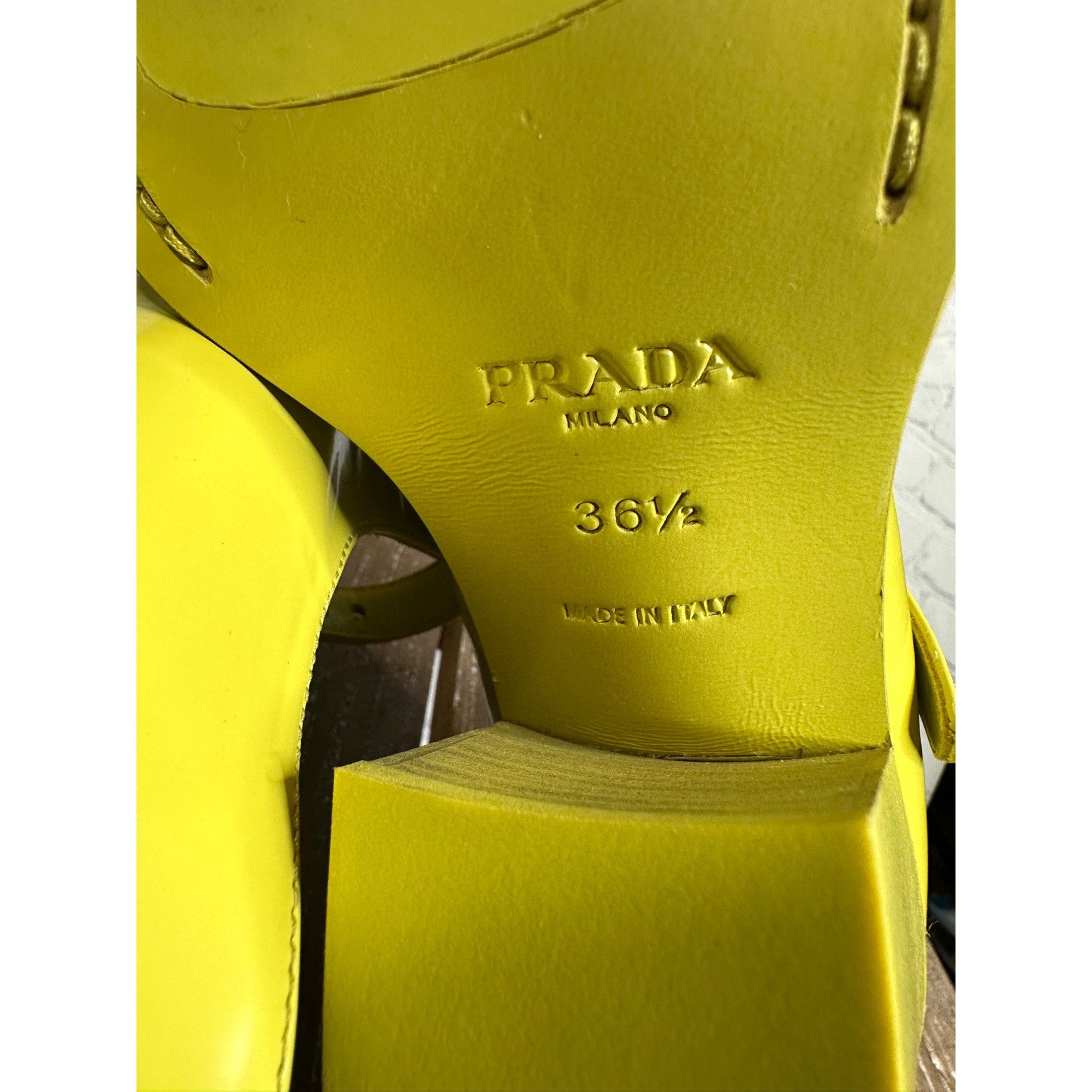 Prada Prada Logo Leather Buckled High Heel Pumps Size US 6.5 / IT 36.5 - 5 Thumbnail