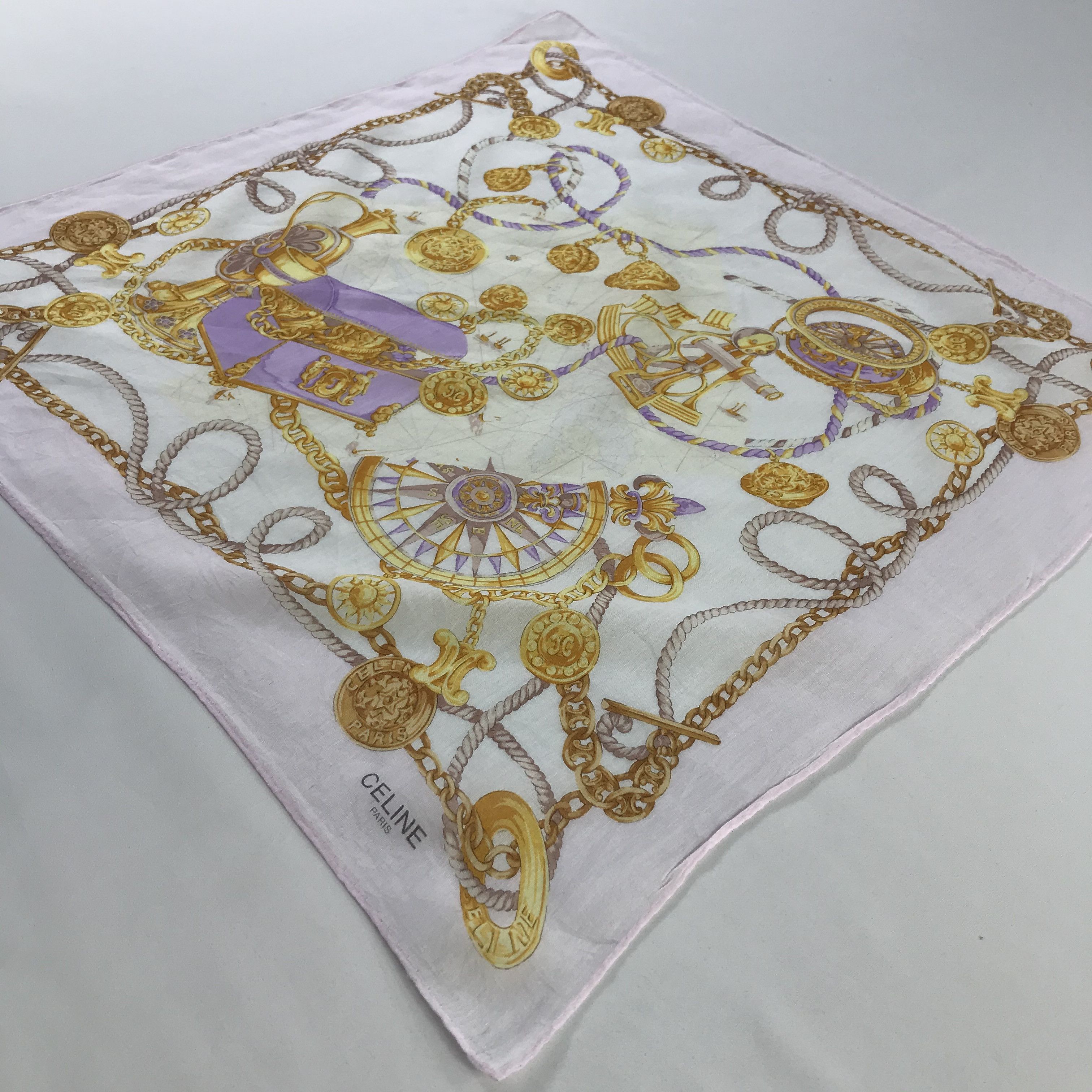 Celine × Vintage Celine Bandana / Handkerchief / Neckerchief - S562 Size ONE SIZE - 2 Thumbnail