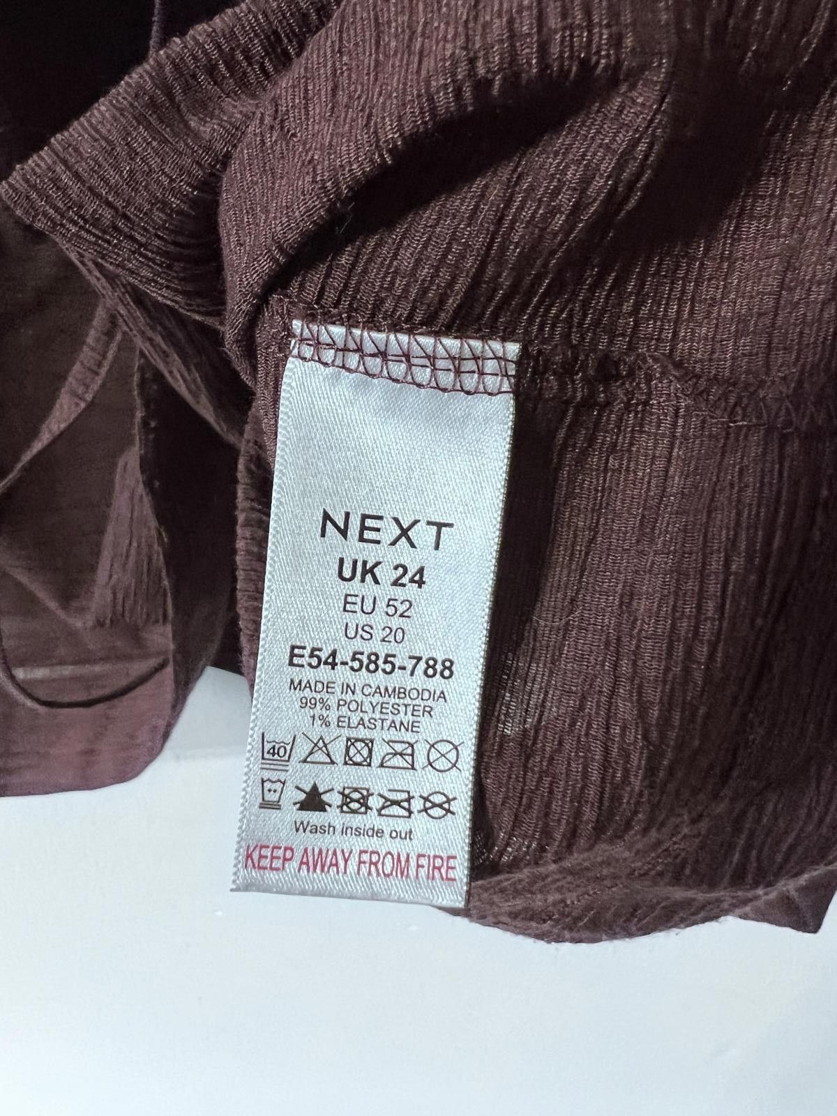 NEXT Next Purple Crinkle Blouse UK 24 Size 3XL / US 20-22 - 4 Thumbnail