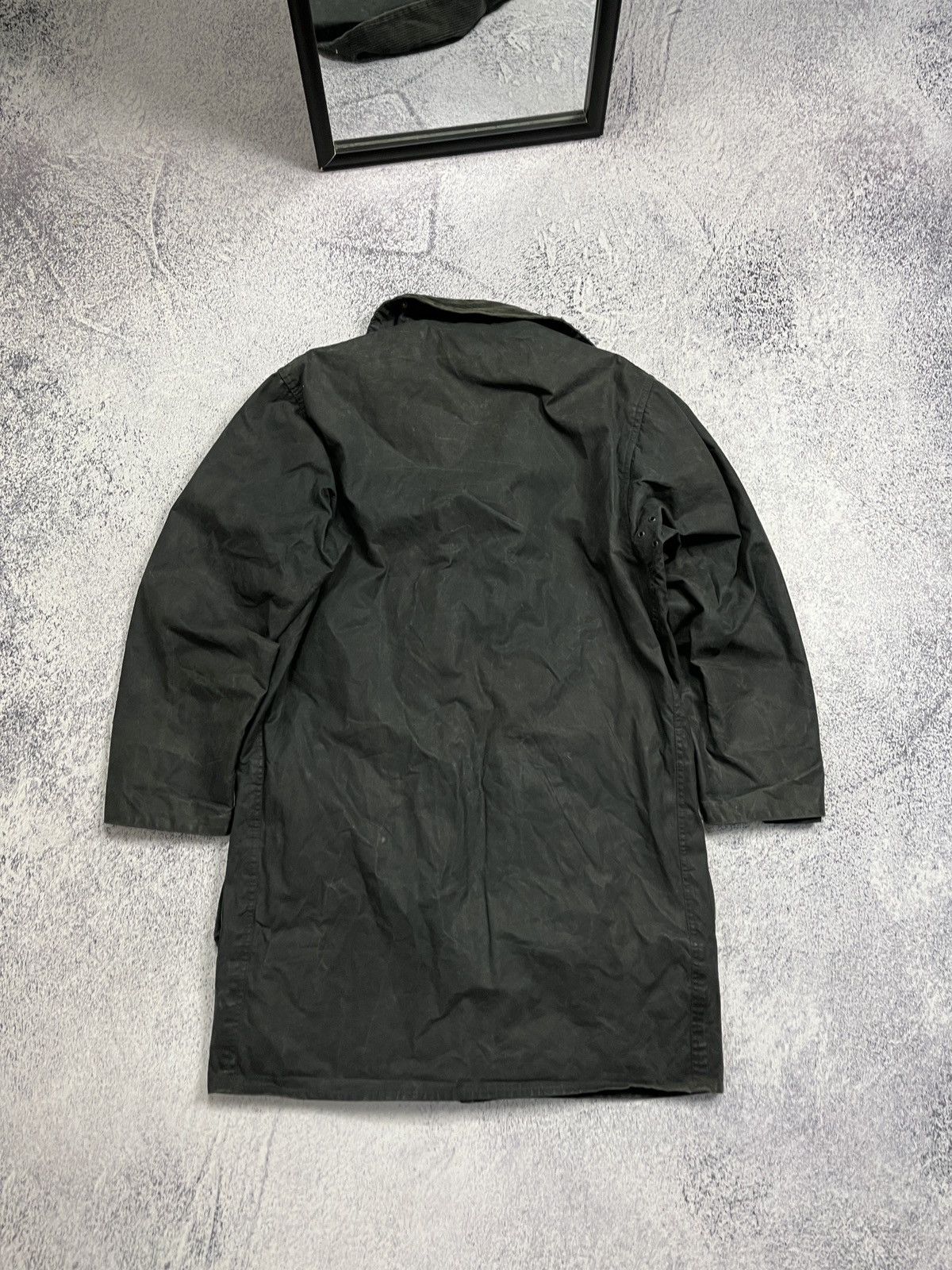 Barbour × Vintage Vintage Barbour A205 Border Waxed Coat Jacket C36/91cm Size US S / EU 44-46 / 1 - 16 Thumbnail