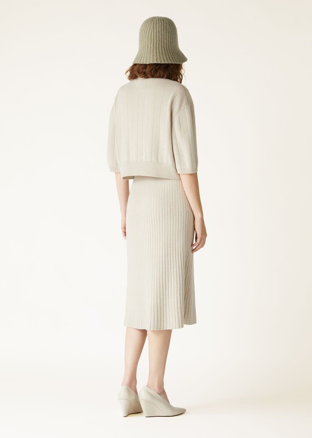 Loro Piana o1srvl11e0725 FAO4273 Baby Cashmere Ribbed Cardigan in Ivory Size S / US 4 / IT 40 - 4 Thumbnail
