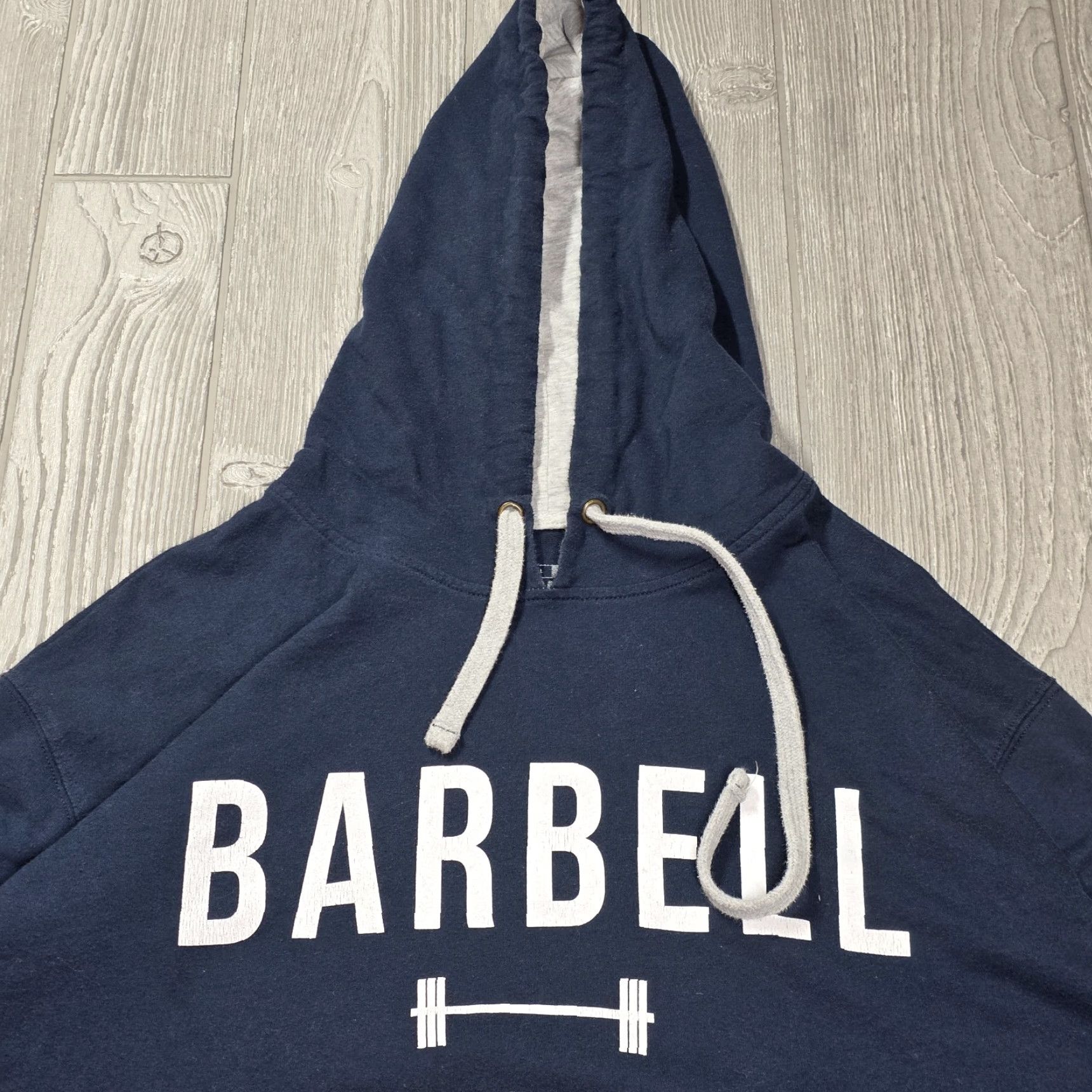 Spell Barbell Hoodie Men XL Blue Lightweight Logo Spell out Sweatshirt Hoodie Pullover Size US XL / EU 56 / 4 - 4 Thumbnail