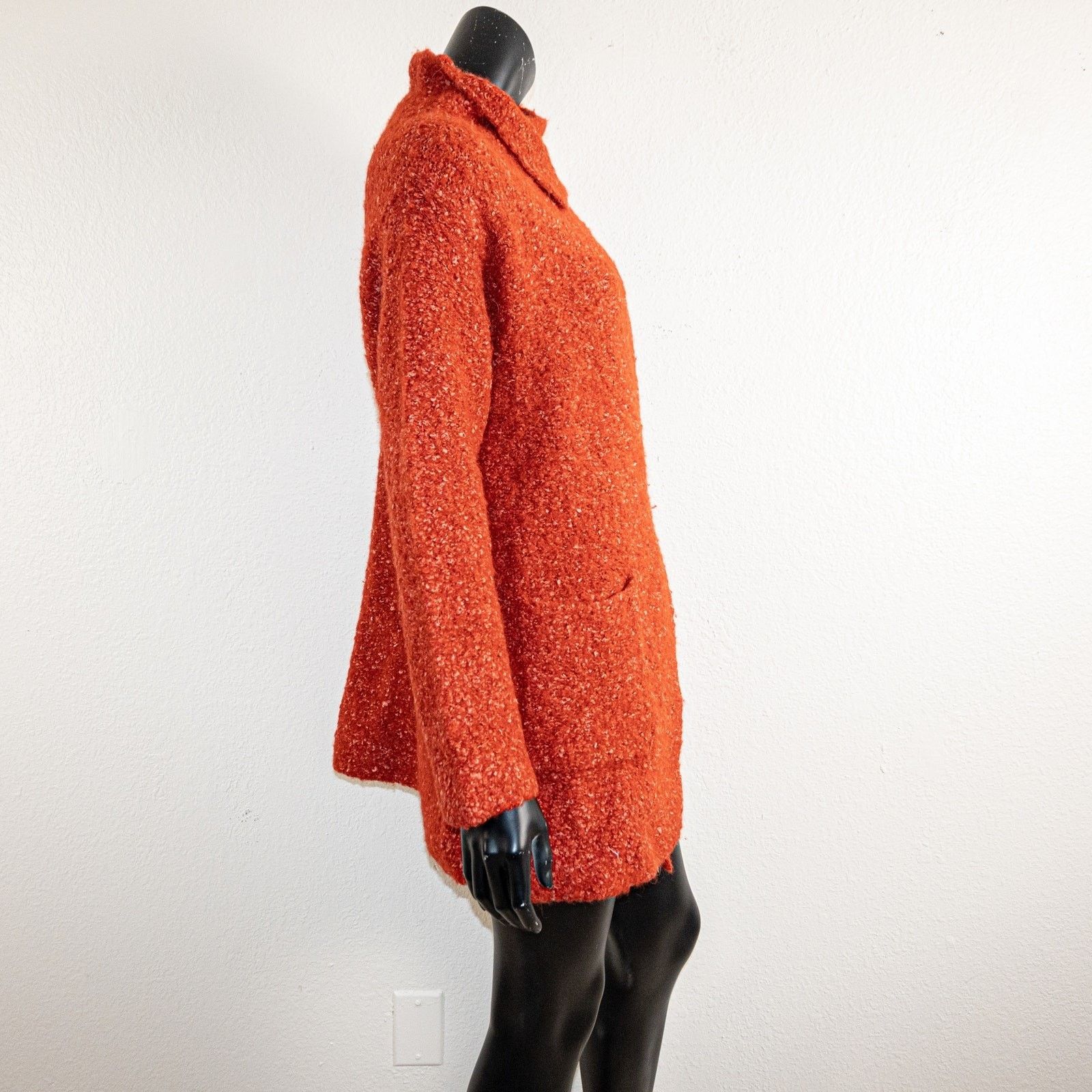 Eileen Fisher EILEEN FISHER Boucle tweed Coat Alpaca Wool Burned Orange M Size M / US 6-8 / IT 42-44 - 5 Thumbnail