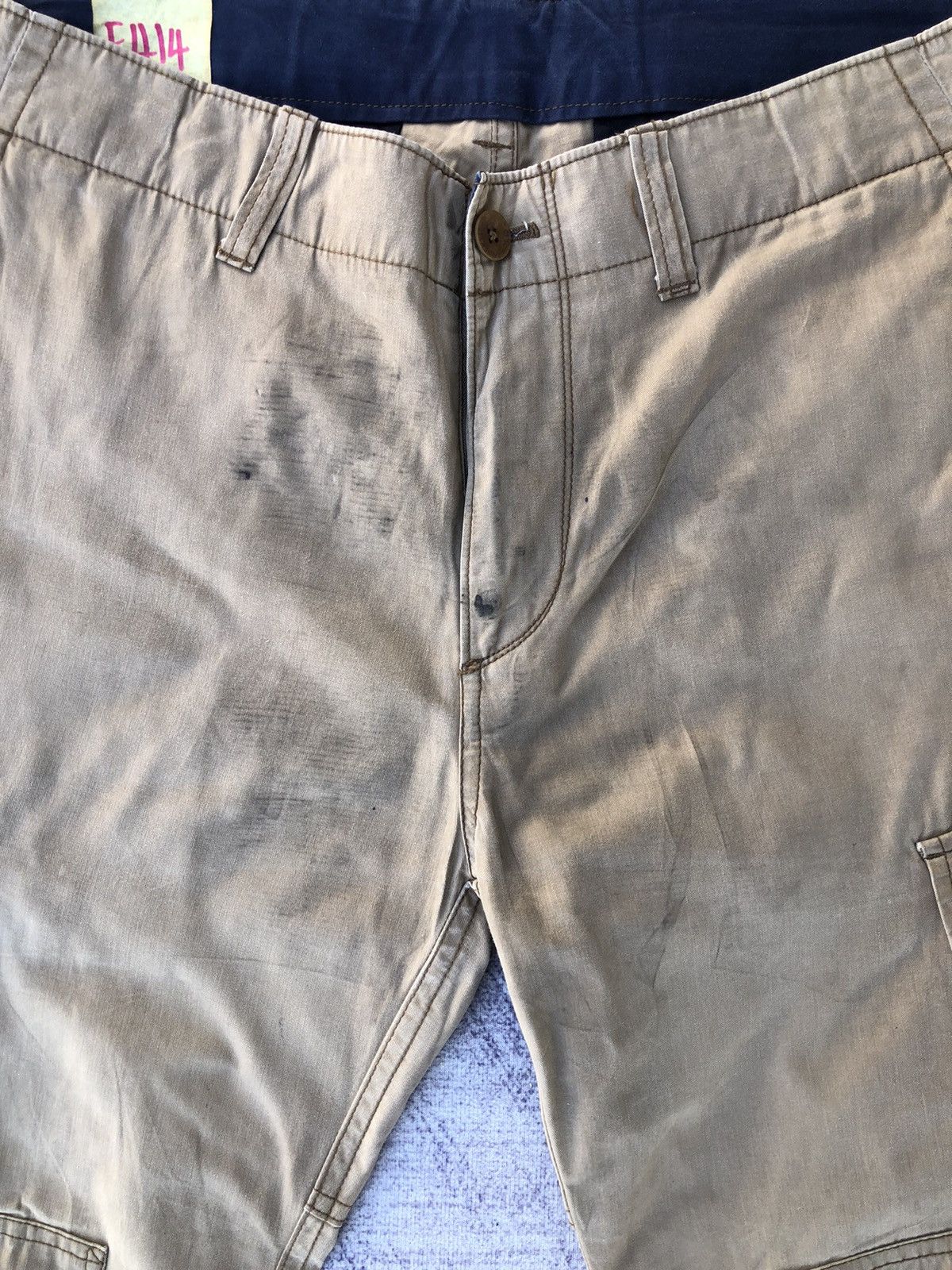 Vintage Faded Begie Cargo Trousers With 6 Pocket Workware Size US 33 - 5 Thumbnail