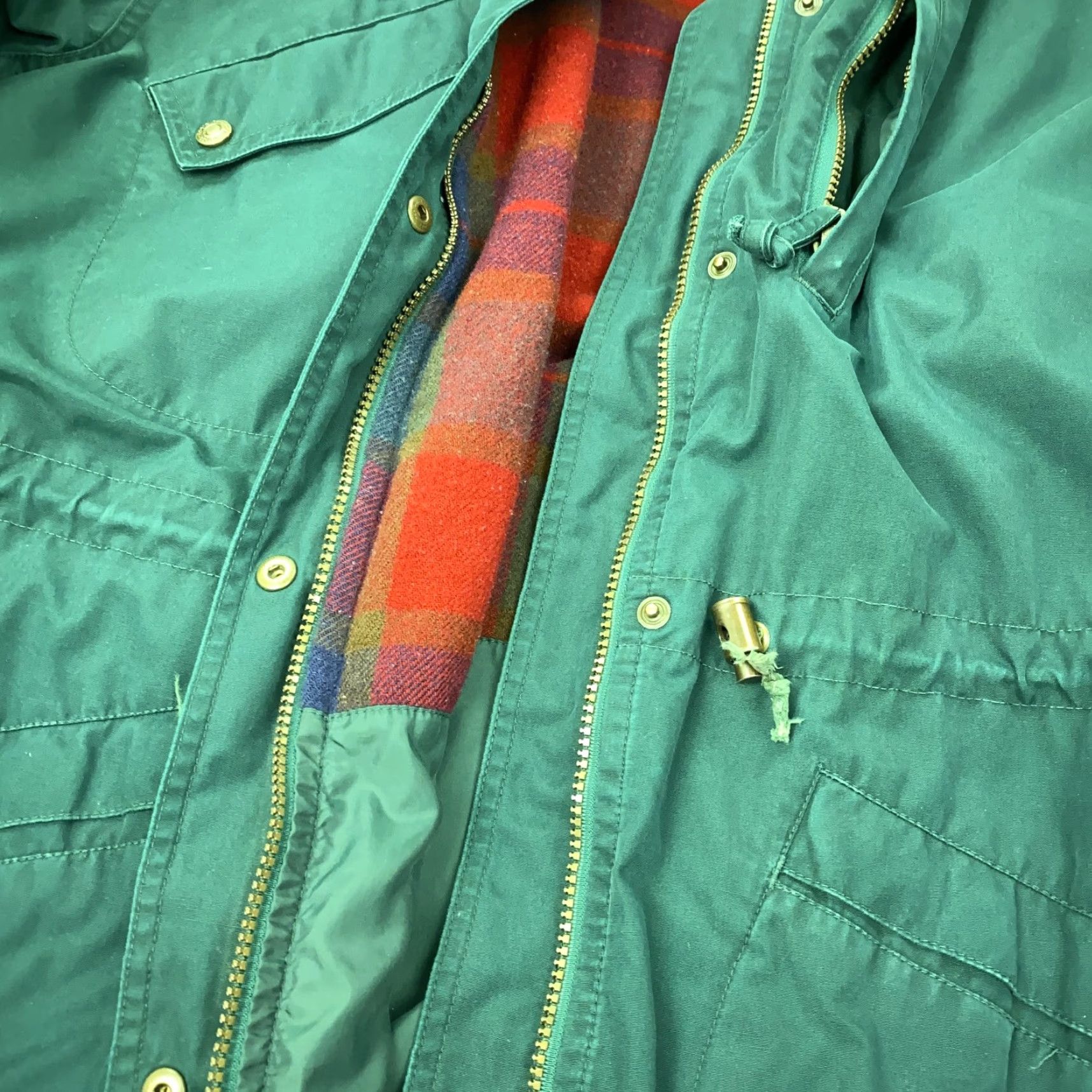 Eddie Bauer VTG Eddie Bauer Jacket Womens Large Wool Lined Hooded Parka Coat 90s Outdoor Green Size L / US 10 / IT 46 - 6 Thumbnail
