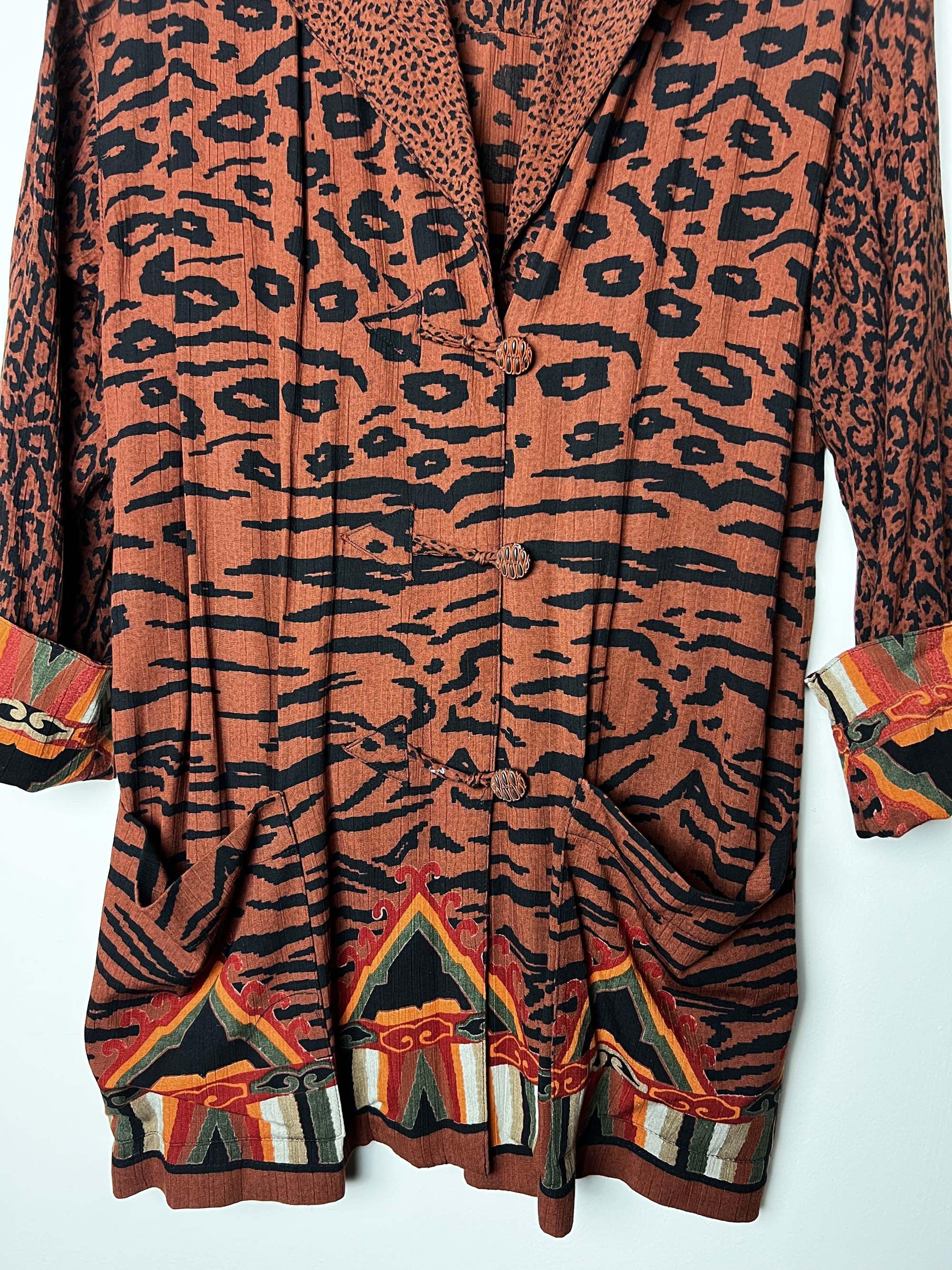 Vintage Vintage 1980's Carole Little Animal Print Blazer Jacket Size ONE SIZE - 3 Thumbnail