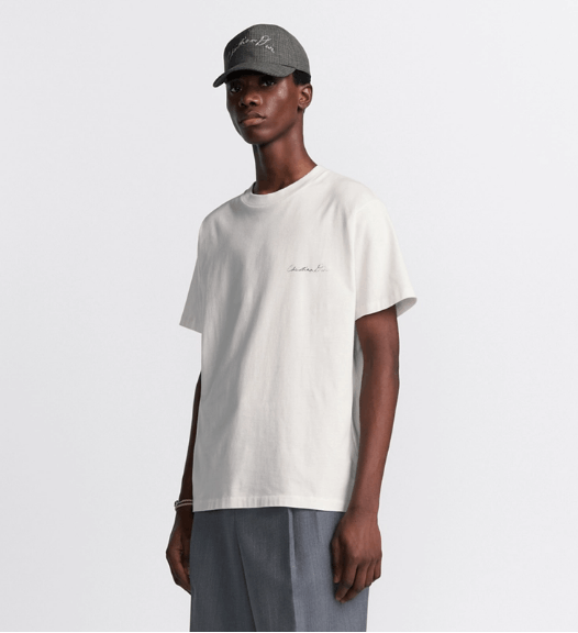 Dior o1w1db10525 493J69 Relaxed-Fit T-Shirt in White Size US M / EU 48-50 / 2 - 4 Thumbnail