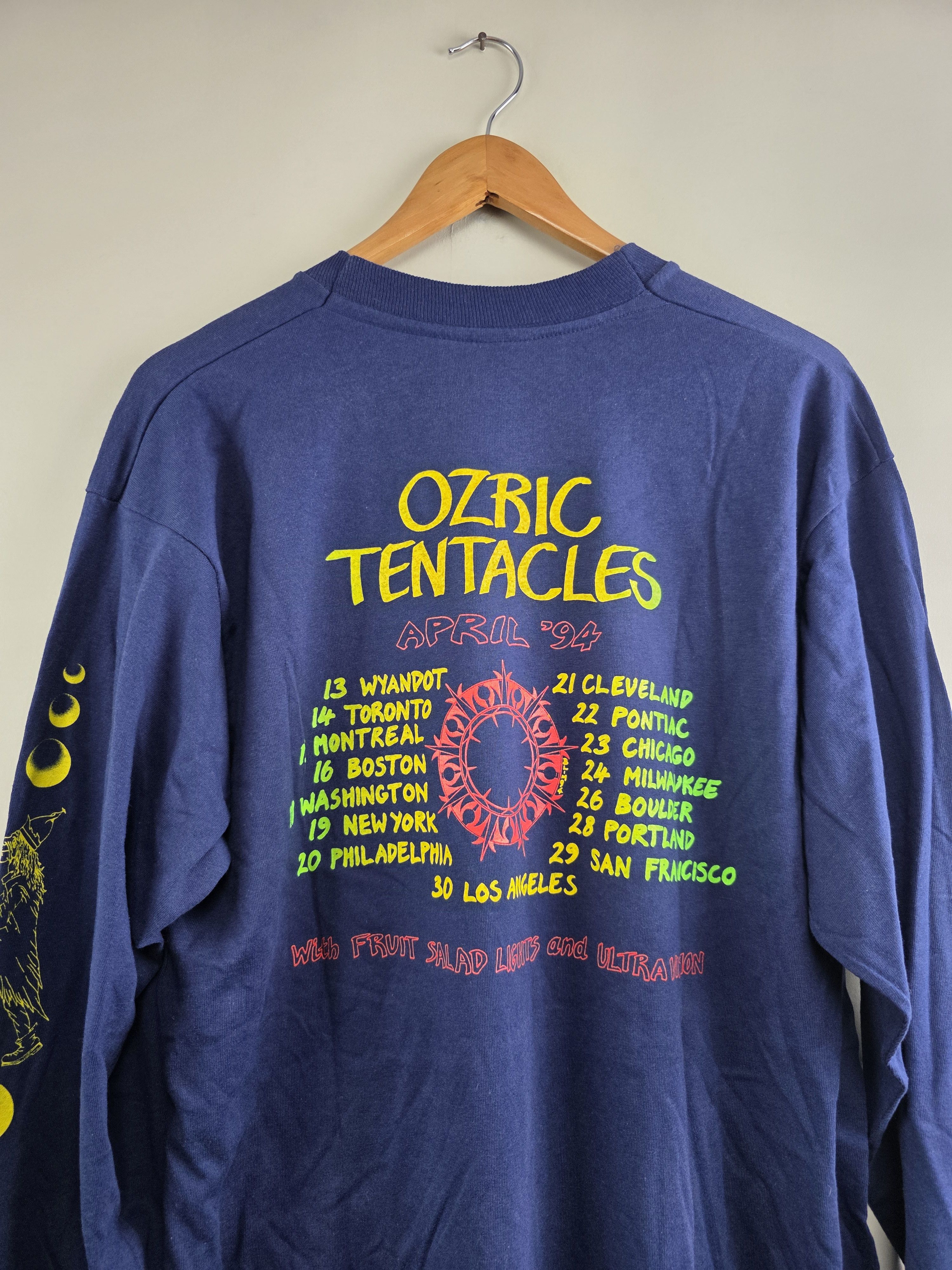 Band Tees × Vintage 1994 Ozric Tentacles Tour Long-sleeved XL 23" 31.5" Size US XL / EU 56 / 4 - 6 Thumbnail