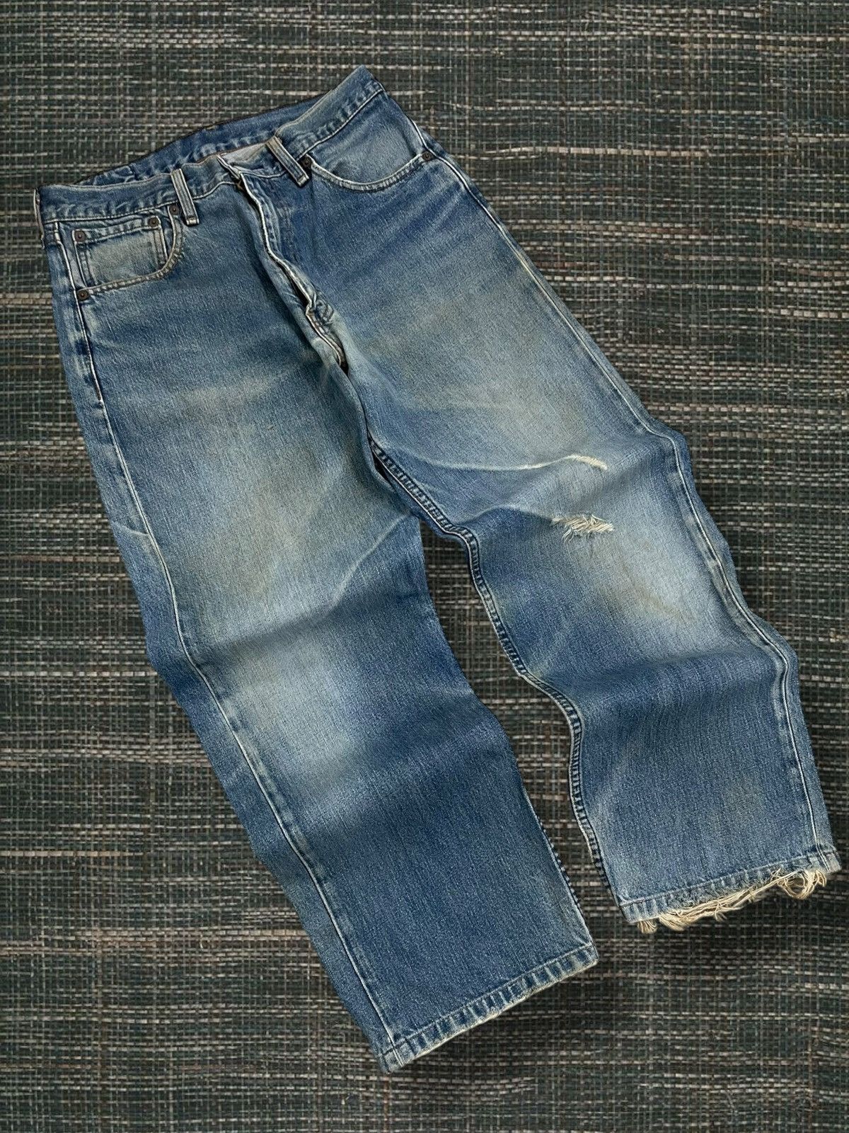 Levi's Vintage Clothing Vintage 1990s Original Levis 504 Distressed Mudwash Style Size US 29 - 2 Thumbnail