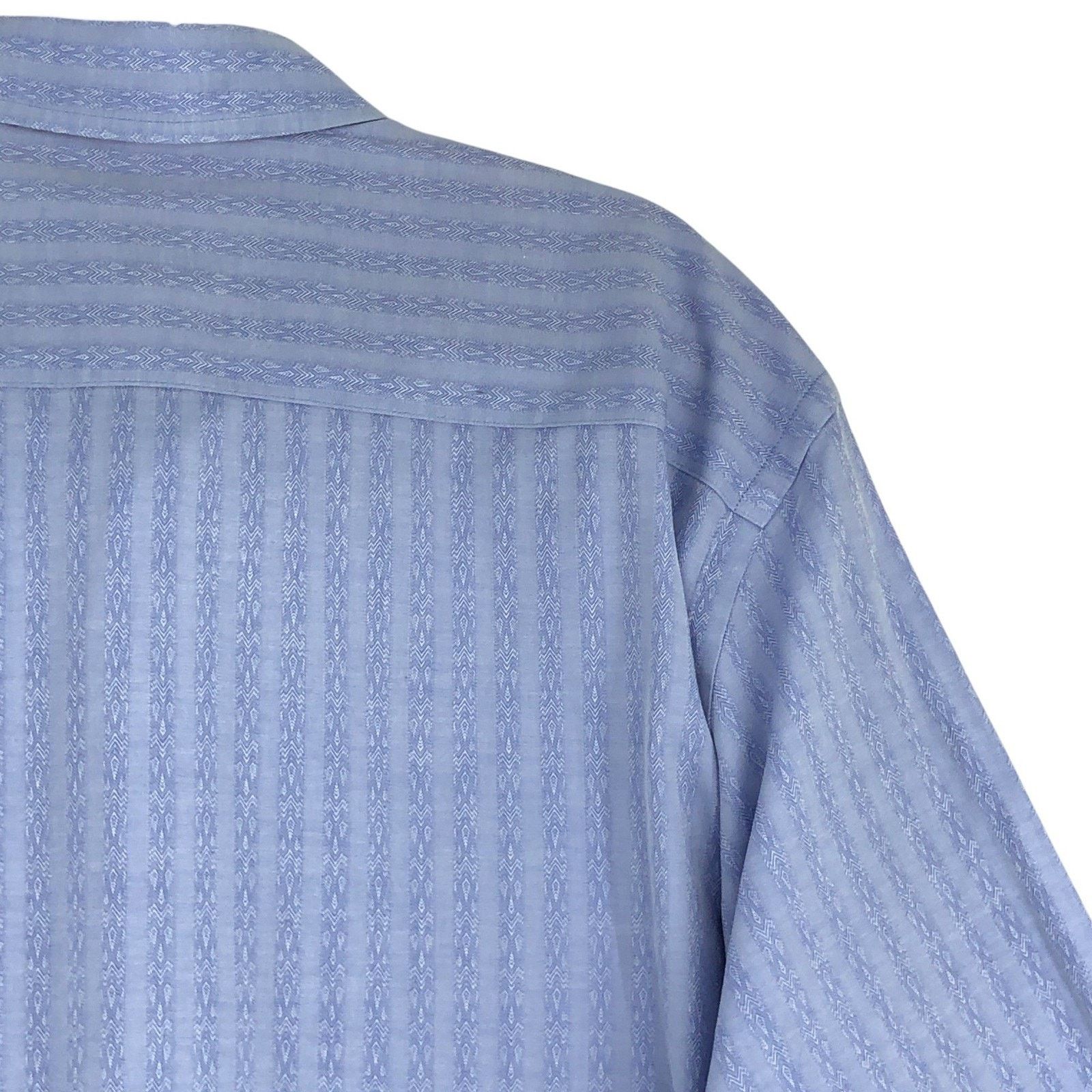 Robert Graham Robert Graham Shirt L Lilac Jacquard Stripe Button Contrast Size US L / EU 52-54 / 3 - 14 Thumbnail
