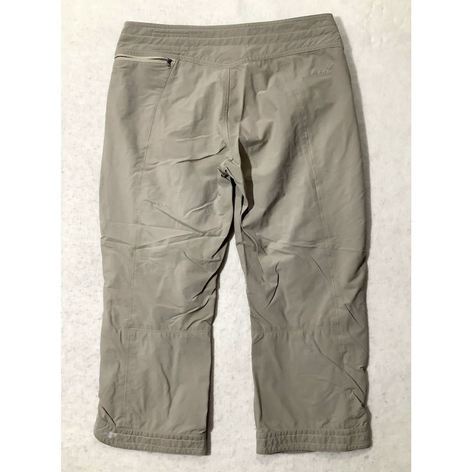 Vintage Kuhl Pants Cropped Women’s Beige Nylon 6 Drawstring Inseam 21 in Casual Hiking Size 28" / US 6 / IT 42 - 7 Thumbnail