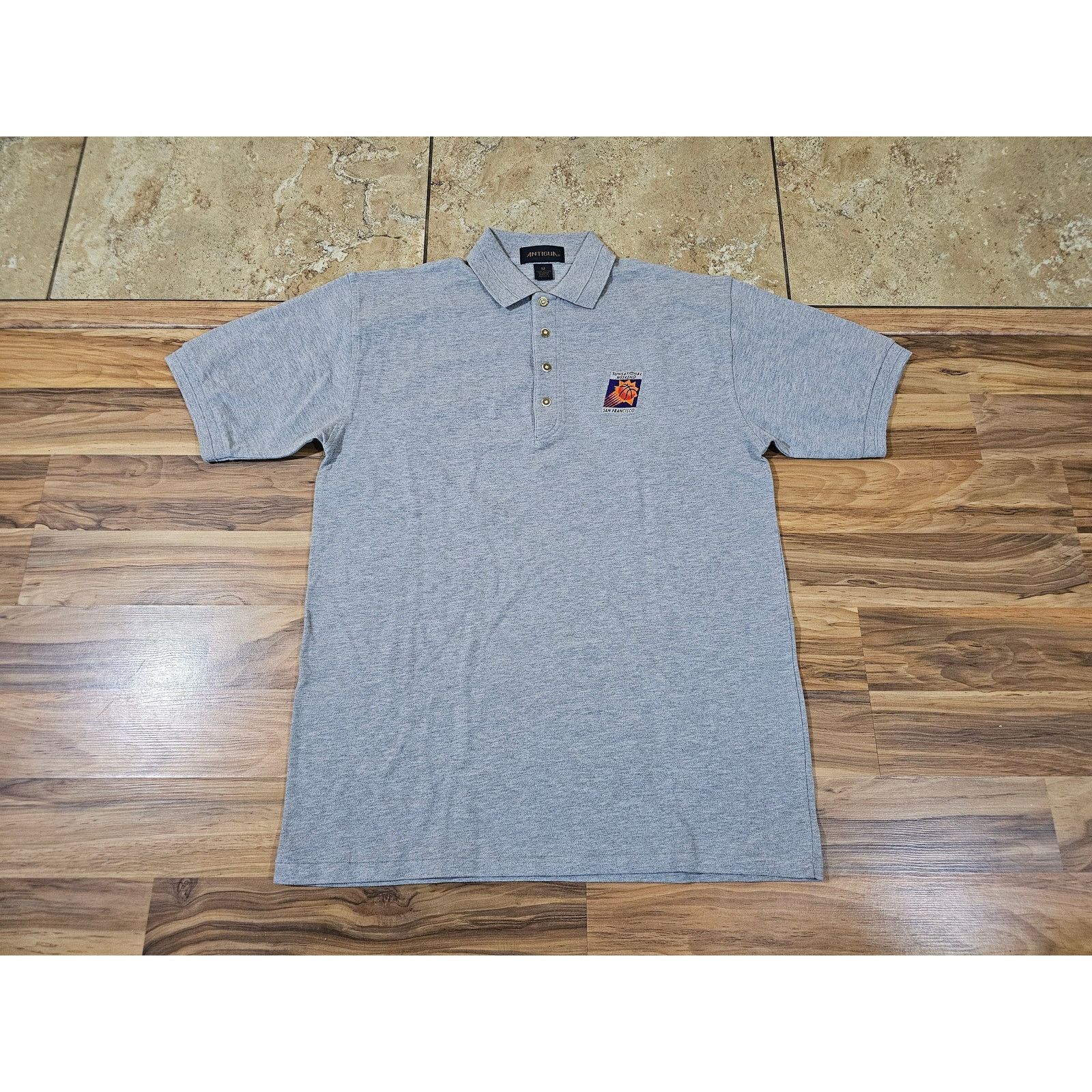 Antigua Phoenix Suns Polo Shirt, Gray, Embroidered Logo, Sz M 1990s Size US M / EU 48-50 / 2 - 1 Thumbnail