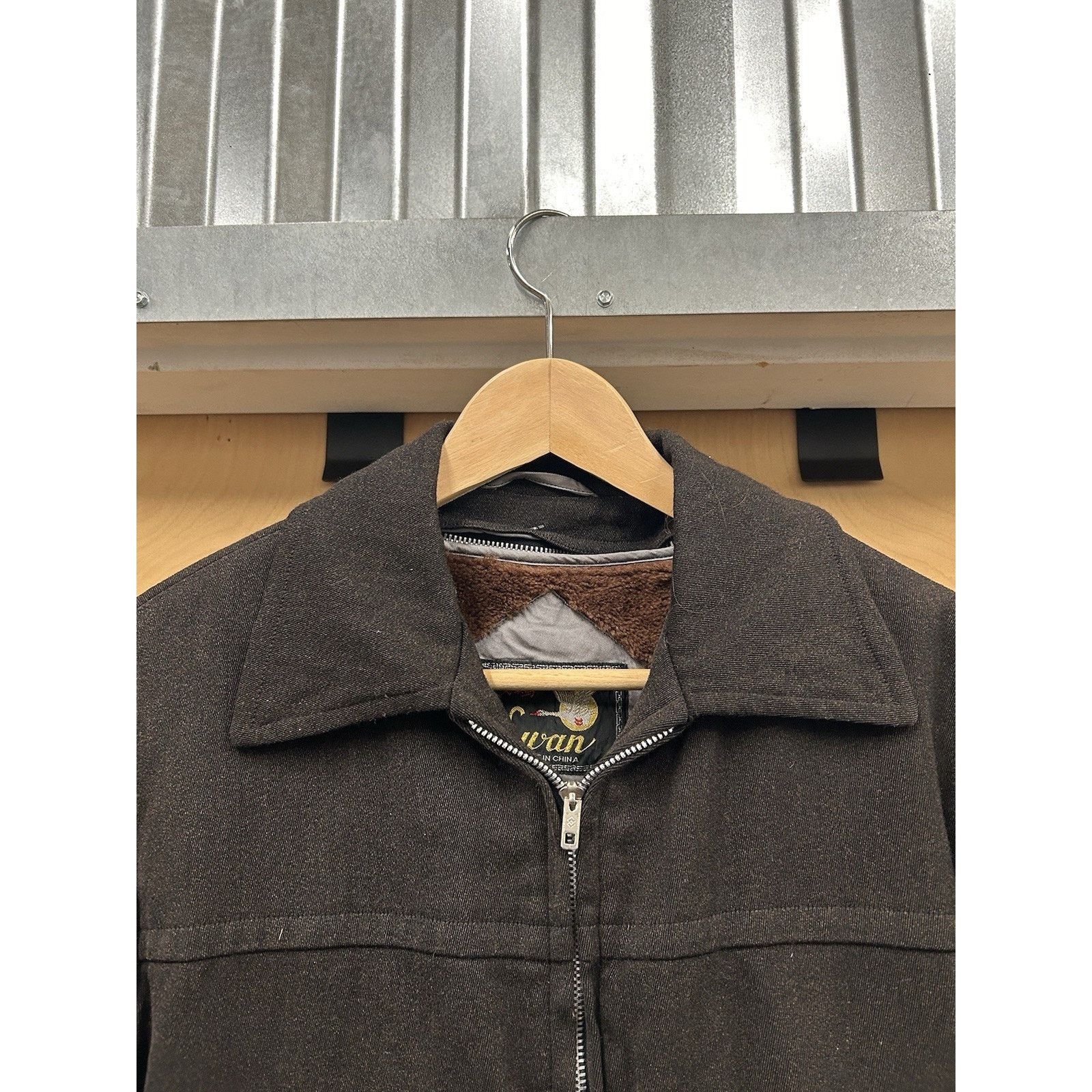 Vintage 1960s Gabardine Ricky Jacket Mens XL Fleece Lined Rockabilly Size US XL / EU 56 / 4 - 6 Thumbnail