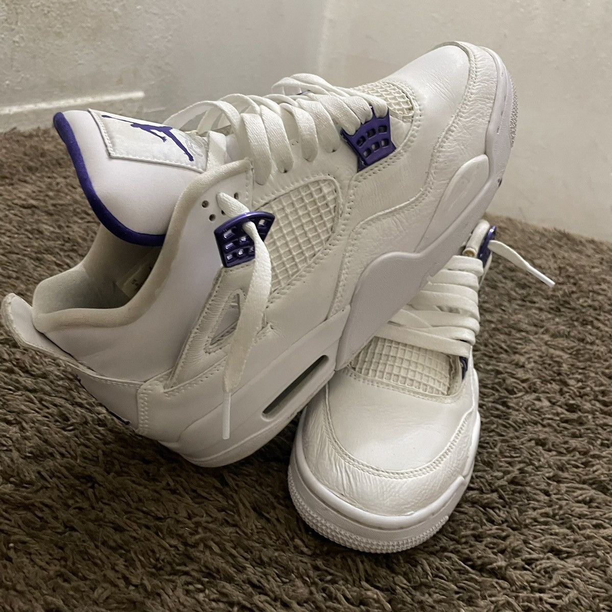 Jordan Brand Sz 9 Jordan 4 Purple Metallic Size US 9 / EU 42 - 1 Thumbnail