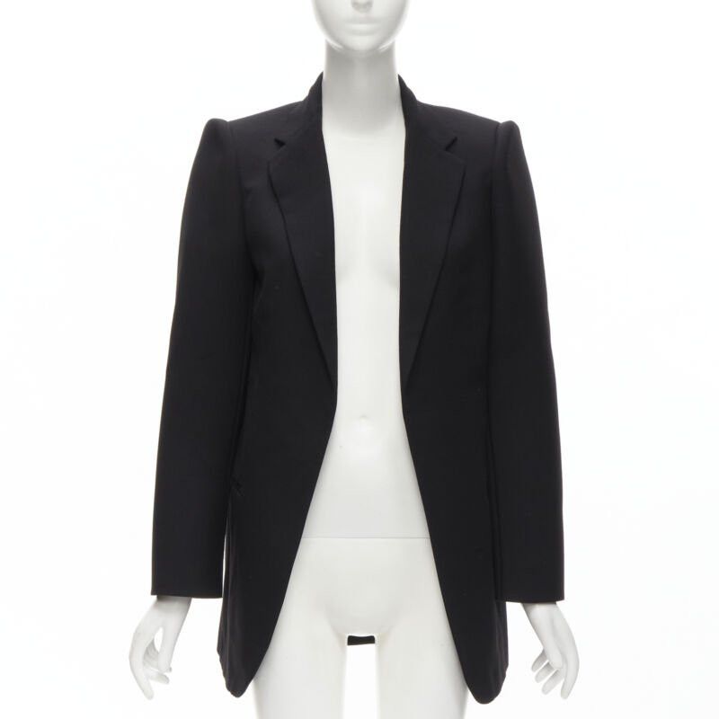Balenciaga BALENCIAGA DEMNA 2019 black wool power padded shoulder oversized blazer FR34 XS Size XS / US 0-2 / IT 36-38 - 1 Thumbnail