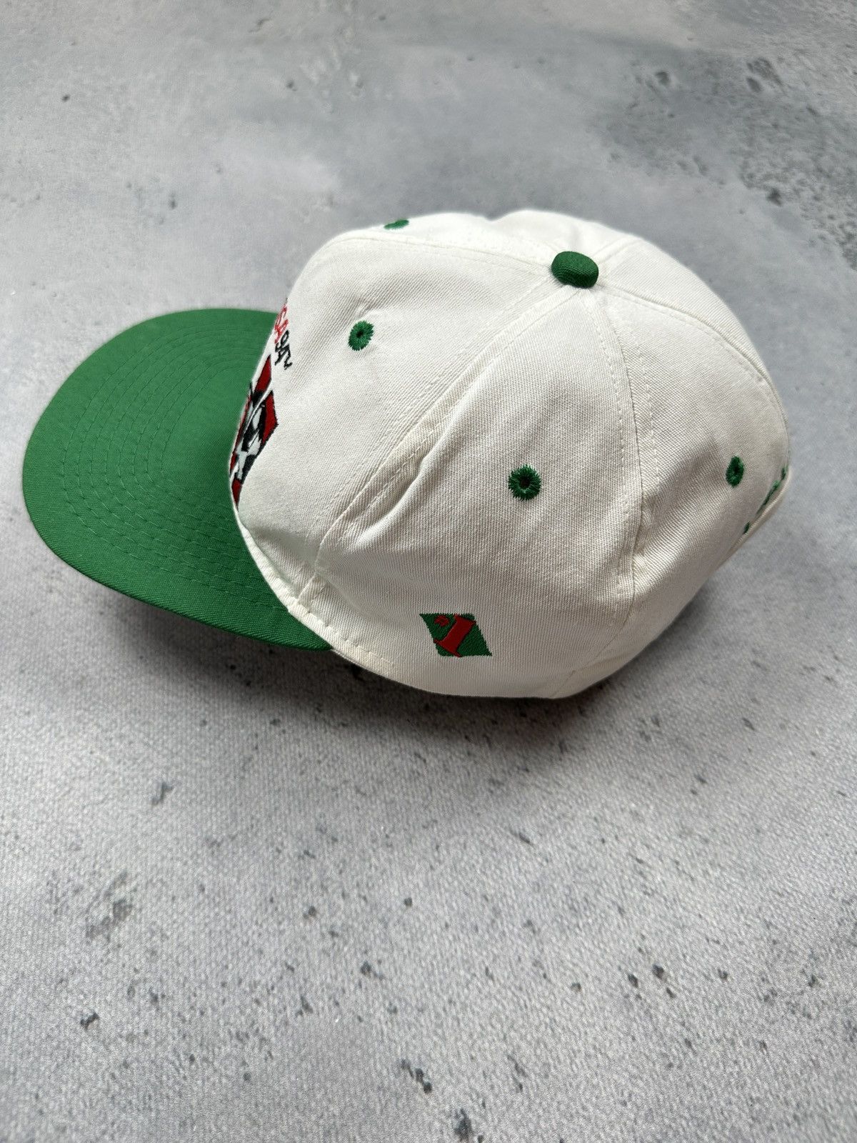 Vintage Vintage 1994 World Cup USA Italy #1 Snapback Hat Green White Size ONE SIZE - 12 Thumbnail