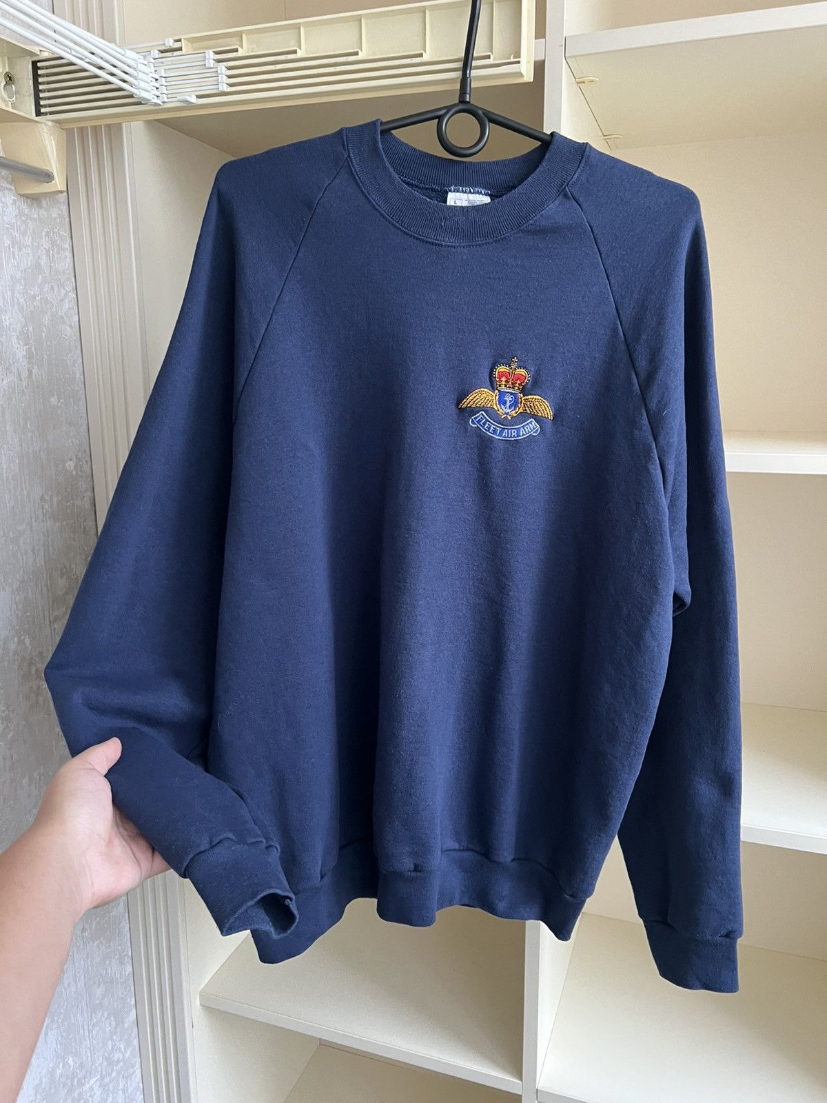 Vintage Vintage UK Military Fleet Air Arm Sweatshirt Navy Size L Size US L / EU 52-54 / 3 - 2 Thumbnail