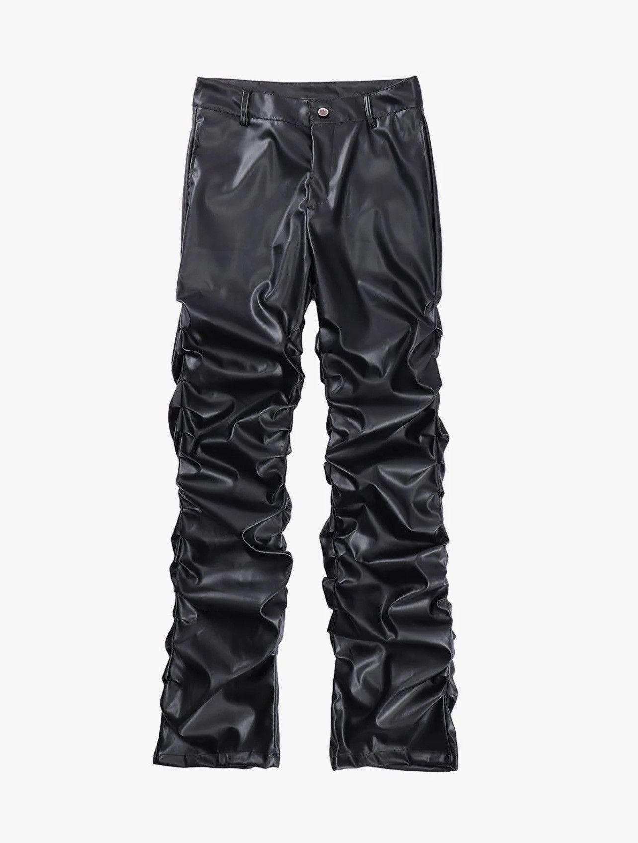 Other Punk Style Pleated Leather Pants Size US 36 / EU 52 - 2 Thumbnail