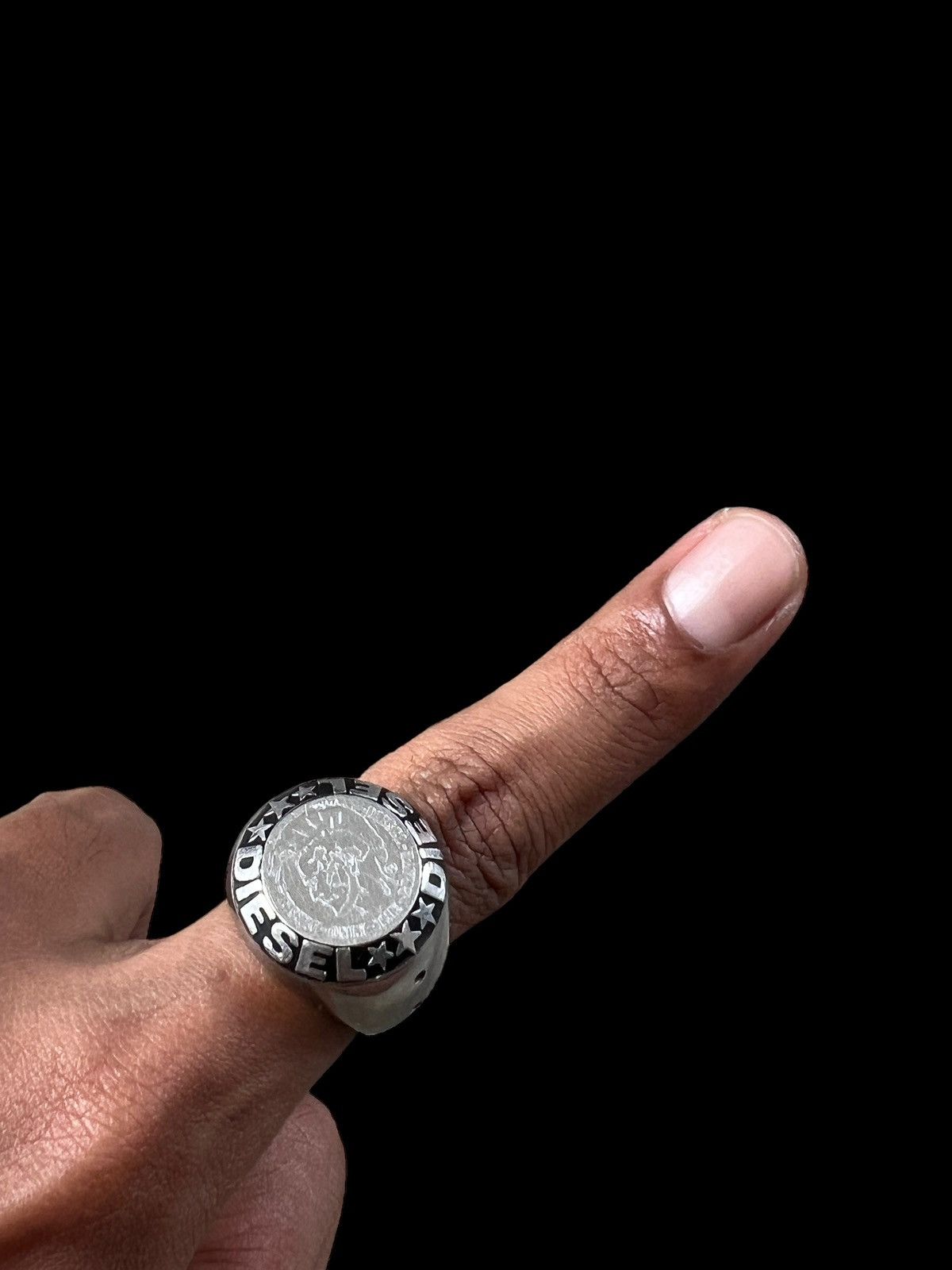 Diesel Y2K Diesel Steel Ring Size ONE SIZE - 6 Thumbnail