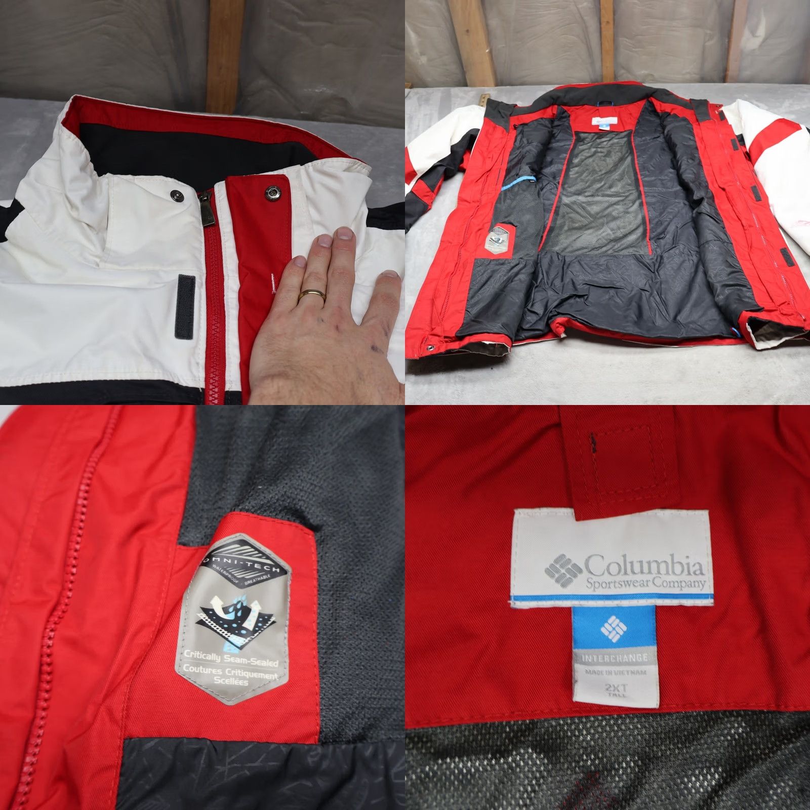 Vintage Columbia Jacket Mens 2XT White Bugaboo Ski Snow Waterproof Outerwear Insulated Size US XXL / EU 58 / 5 - 8 Thumbnail