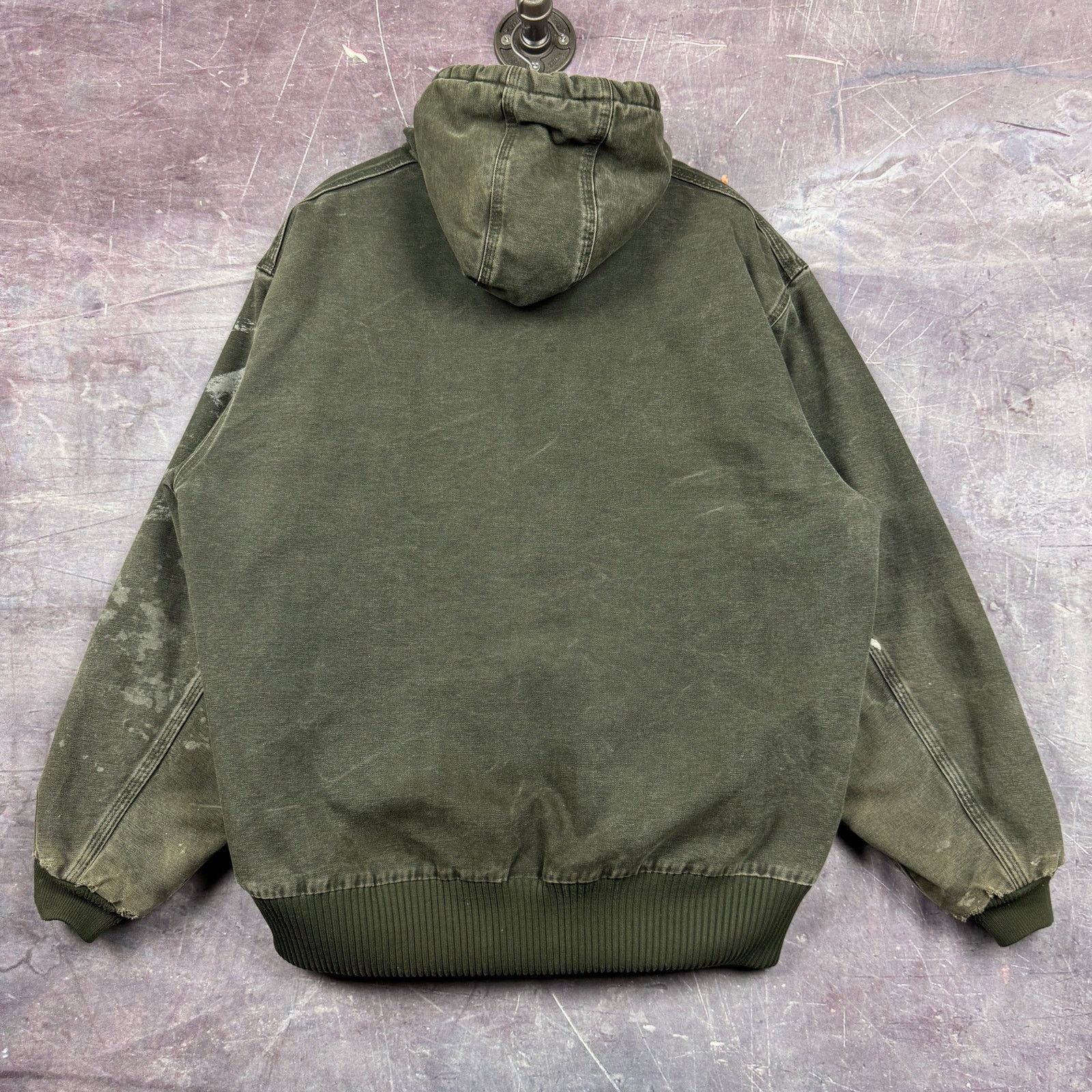Carhartt × Streetwear × Vintage 90s Dark Green Carhartt Hooded 