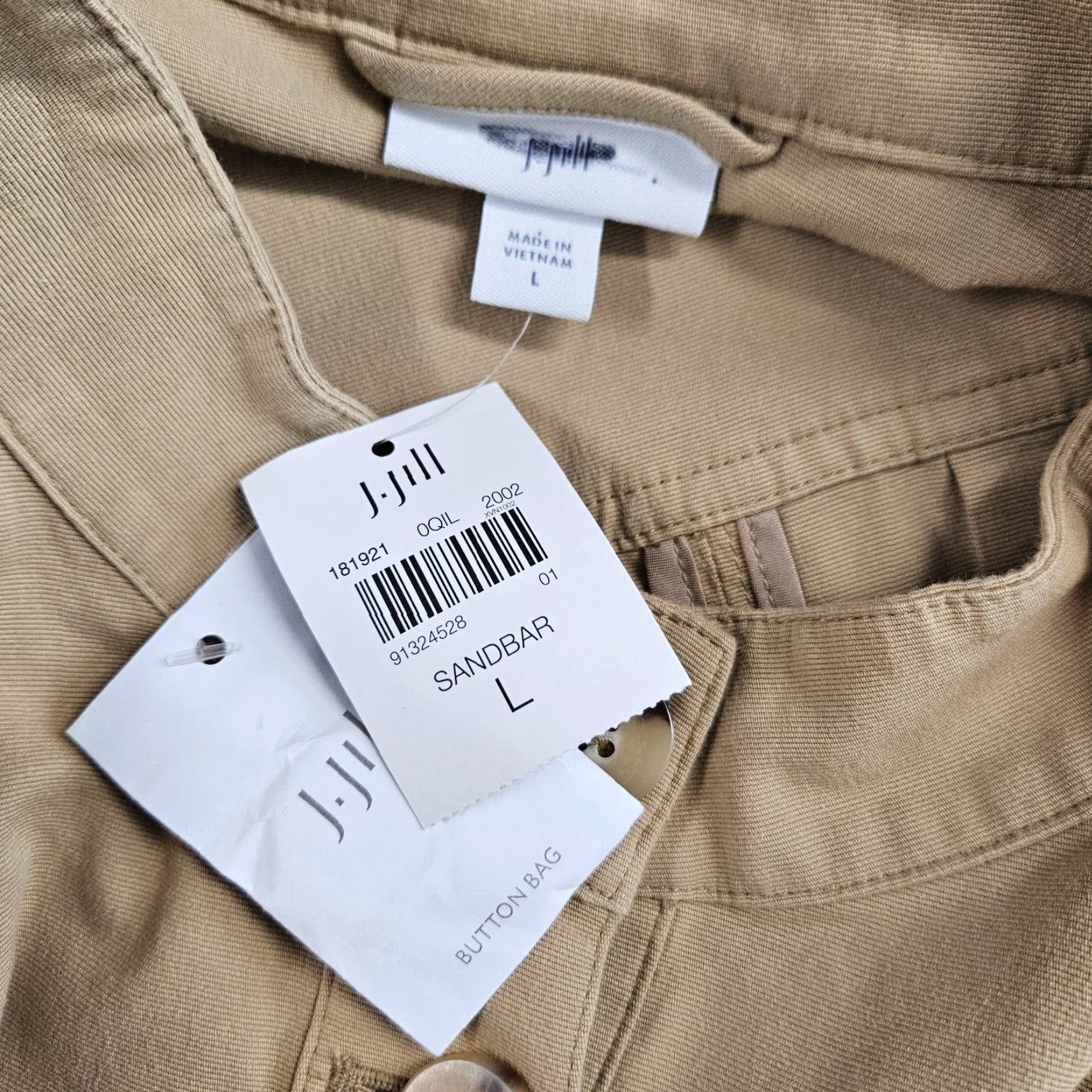 J. Jill J Jill Jacket Women Button Front Sz Large Sandbar Cotton Blend Long Sleeve Size L / US 10 / IT 46 - 6 Thumbnail
