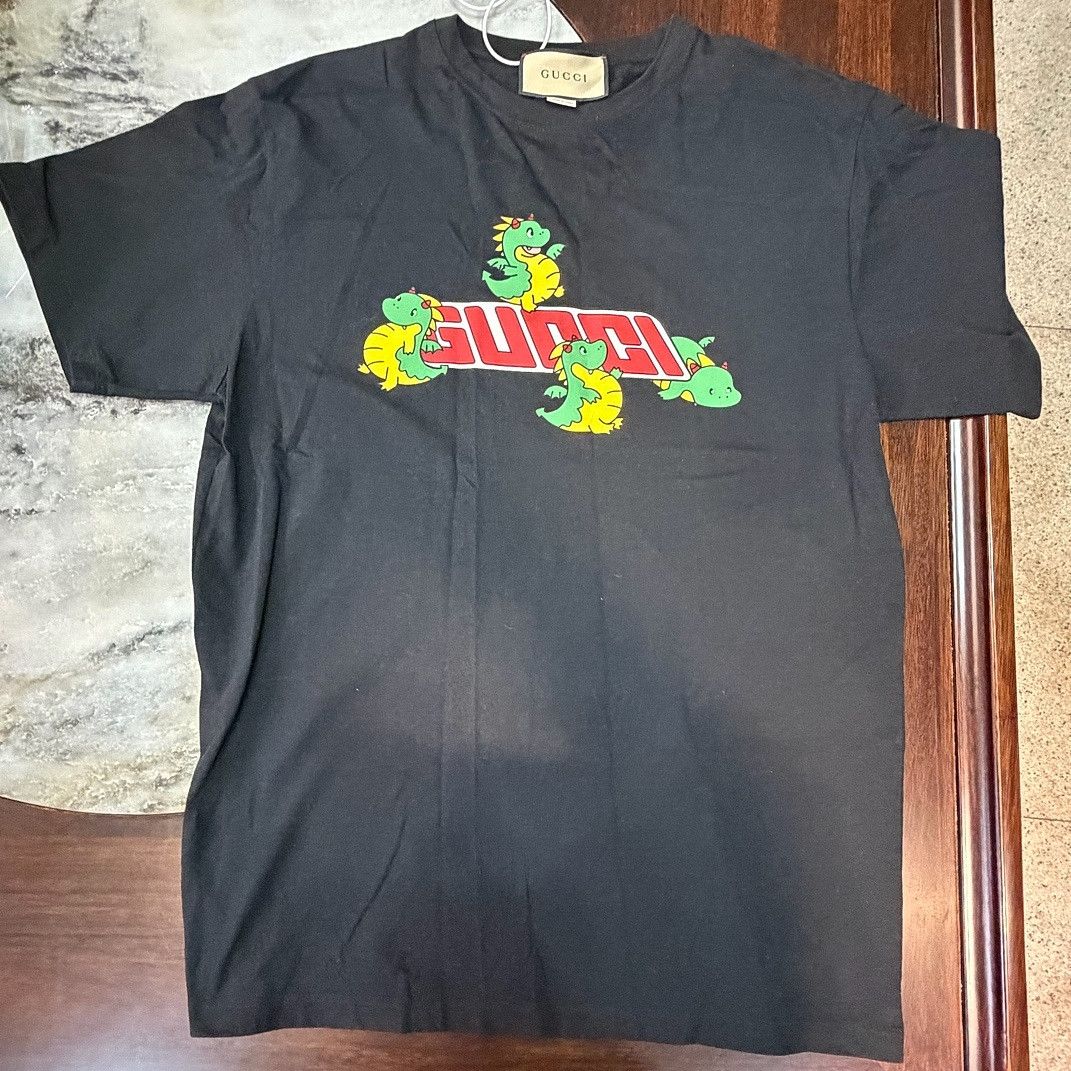 Gucci Gucci Dragon Logo T-Shirt Size S Size US S / EU 44-46 / 1 - 1 Thumbnail
