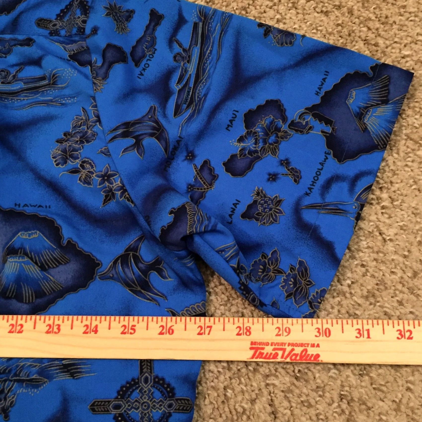 Vintage Kennington Hawaiian Shirt Mens XL Blue Short Sleeve Button-Up All Over Print Size US XL / EU 56 / 4 - 7 Thumbnail