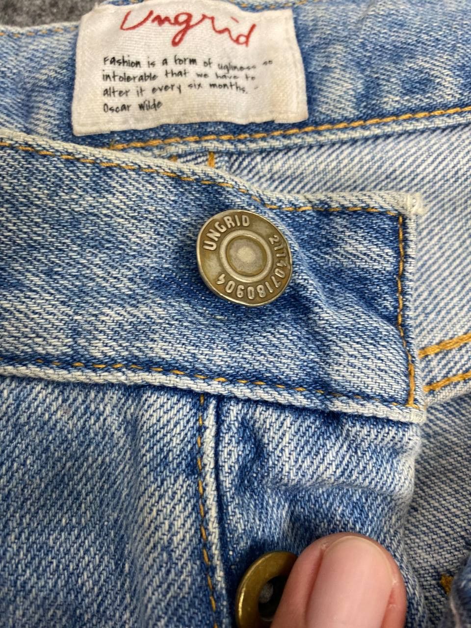 Japanese Brand ungrid japanese brand distressed denim nice design Size US 32 / EU 48 - 12 Thumbnail