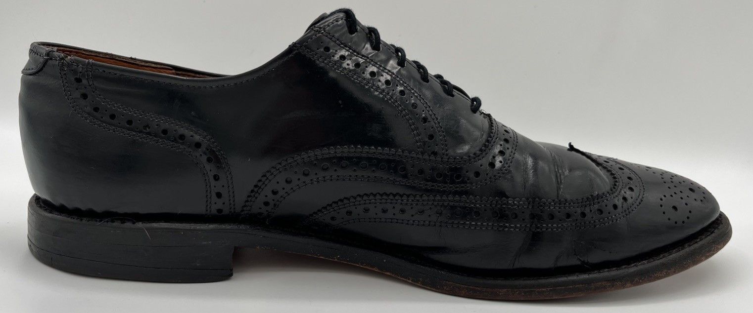 Allen Edmonds Allen Edmonds LLOYD Black Leather Wingtip Brogue Oxford 10.5 Size US 10.5 / EU 43-44 - 6 Thumbnail