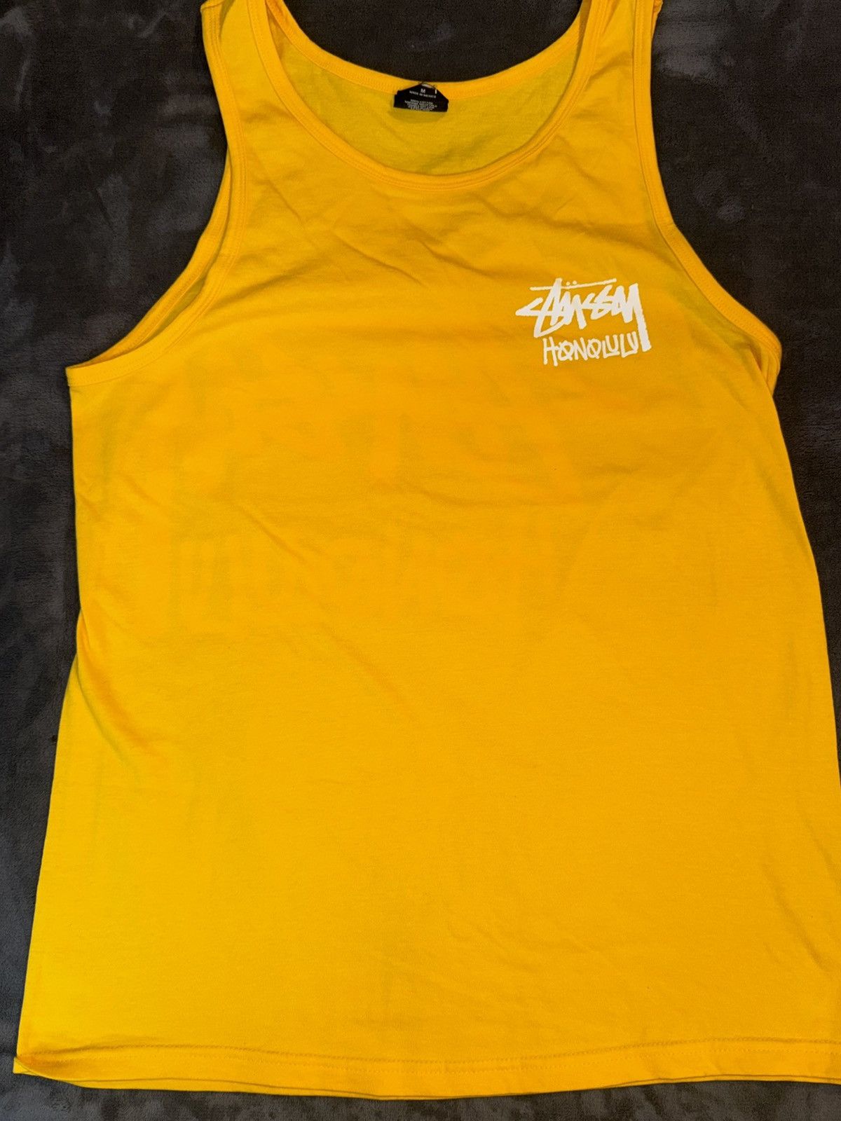 Stussy Stussy Honolulu Graphic Tank Top Yellow Size M Size US M / EU 48-50 / 2 - 1 Thumbnail