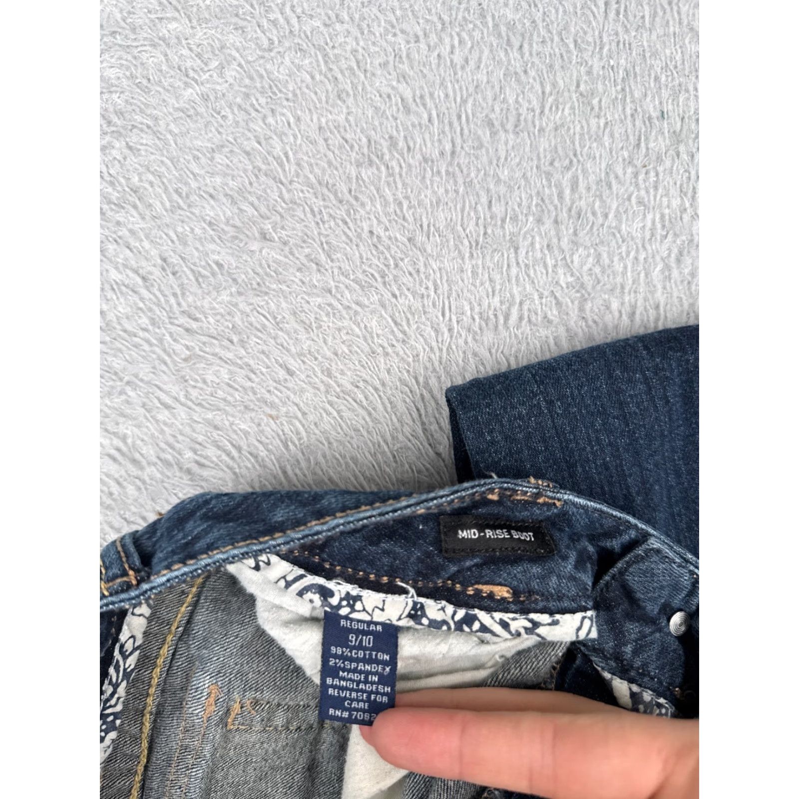 Vintage Rue21 Jeans Juniors 9 Blue Mid Rise Bootcut Dark Wash Embroidered Cotton 30x31 Womens Size 30" / US 8 / IT 44 - 7 Thumbnail