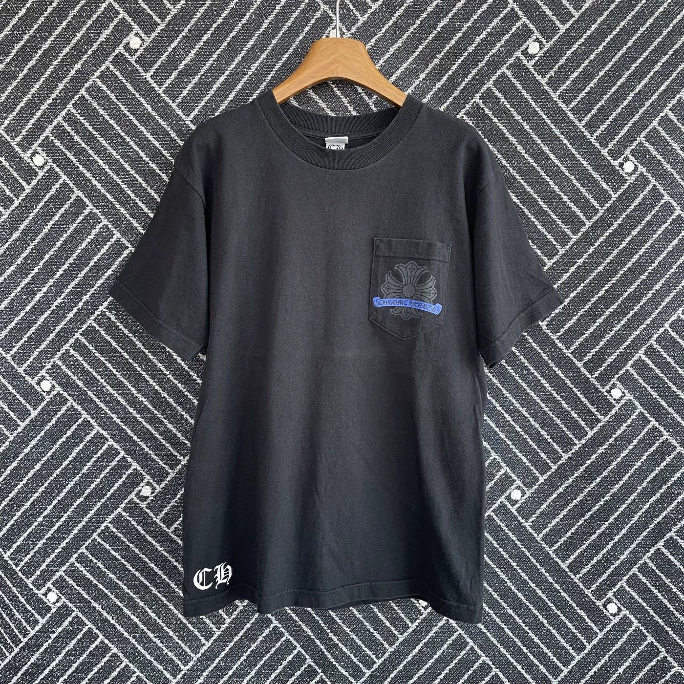 Chrome Hearts Chrome Hearts Black Short Sleeve Tee Blue Big Cross Men's M Size US M / EU 48-50 / 2 - 1 Thumbnail