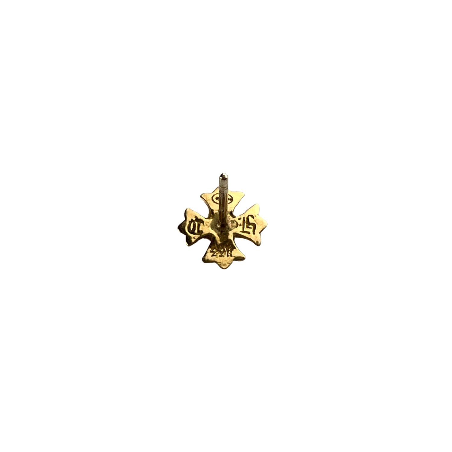 Chrome Hearts Chrome Hearts 22K Gold Plus Cross Diamond Stud Earring Size ONE SIZE - 3 Thumbnail