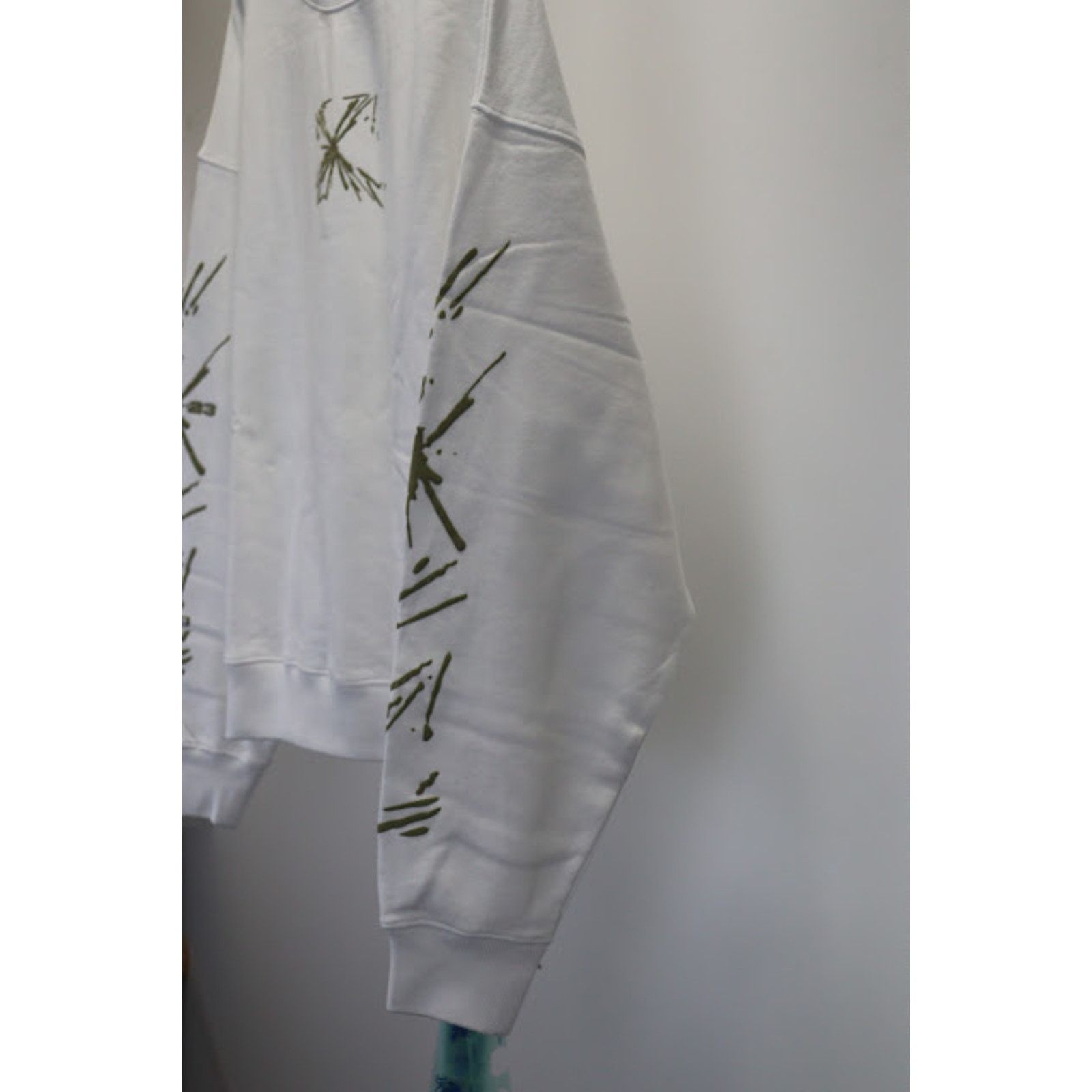 Off-White o1rshd1 Splash Arrow Skate Crewneck in White/Beige Size US M / EU 48-50 / 2 - 5 Thumbnail