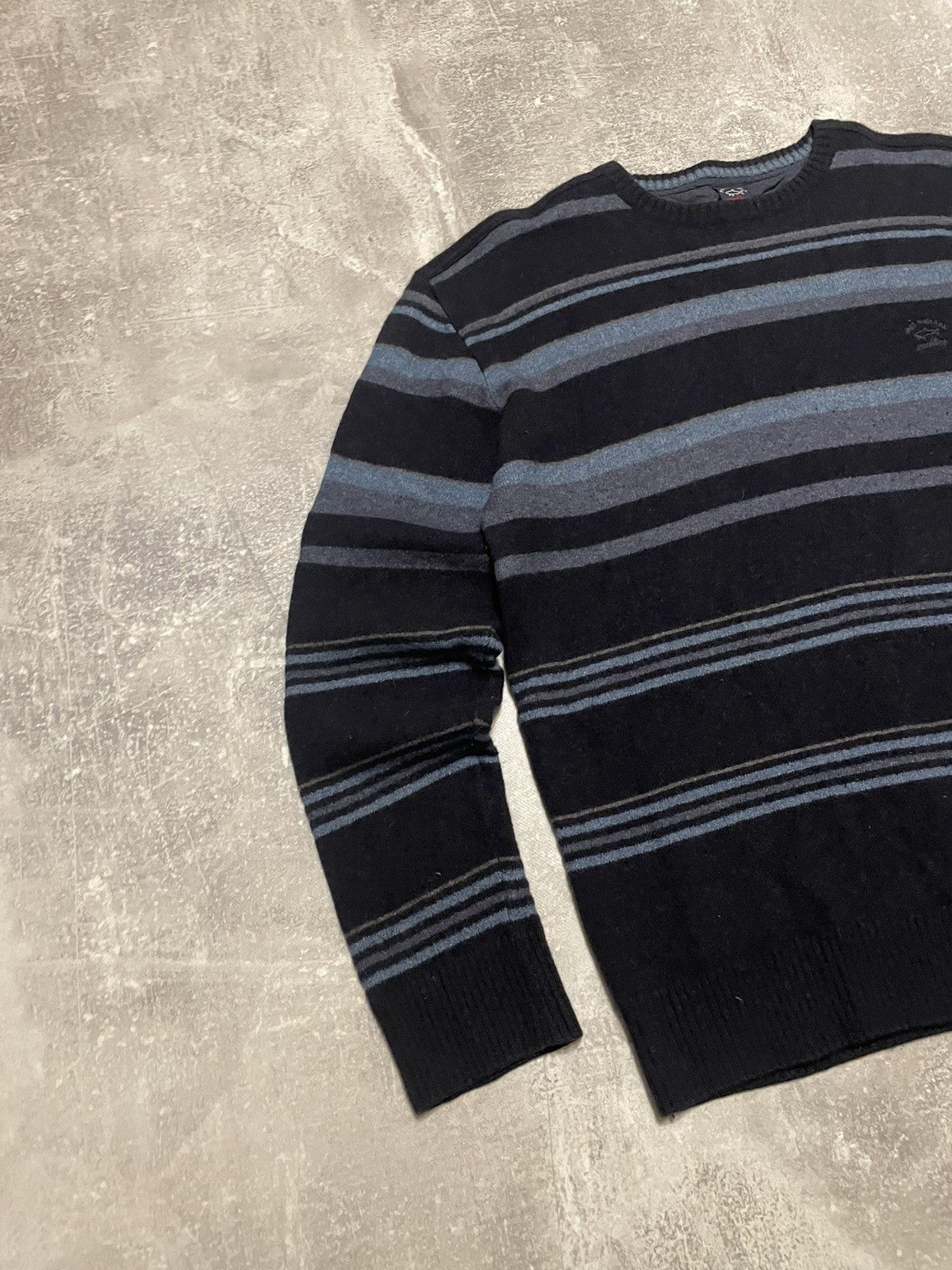 Paul & Shark Vintage Paul Shark Wool Striped Sweater 3XL Size US XXL / EU 58 / 5 - 4 Thumbnail