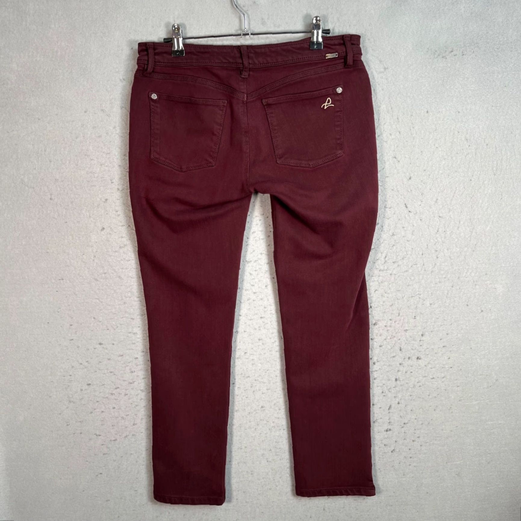 DL1961 DL1961 Womens Jeans Burgundy Stretch Skinny Fit 29 Adult Womens 29 Denim Pants 5-Pocket Design Modern Classic Vintage No Size 29" - 2 Thumbnail