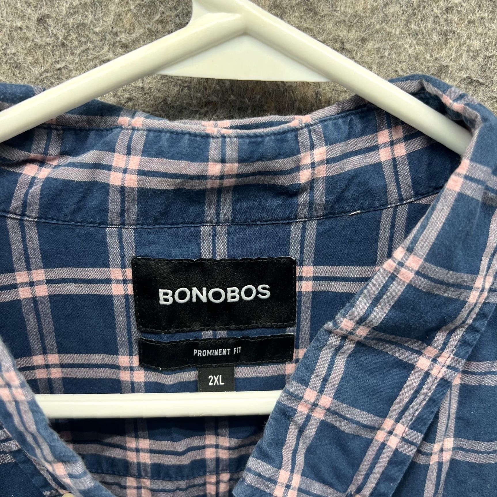 Bonobos Bonobos Shirt Mens 2XL Blue Plaid Prominent Fit Long Sleeve Button Down Casual Size US XXL / EU 58 / 5 - 7 Thumbnail