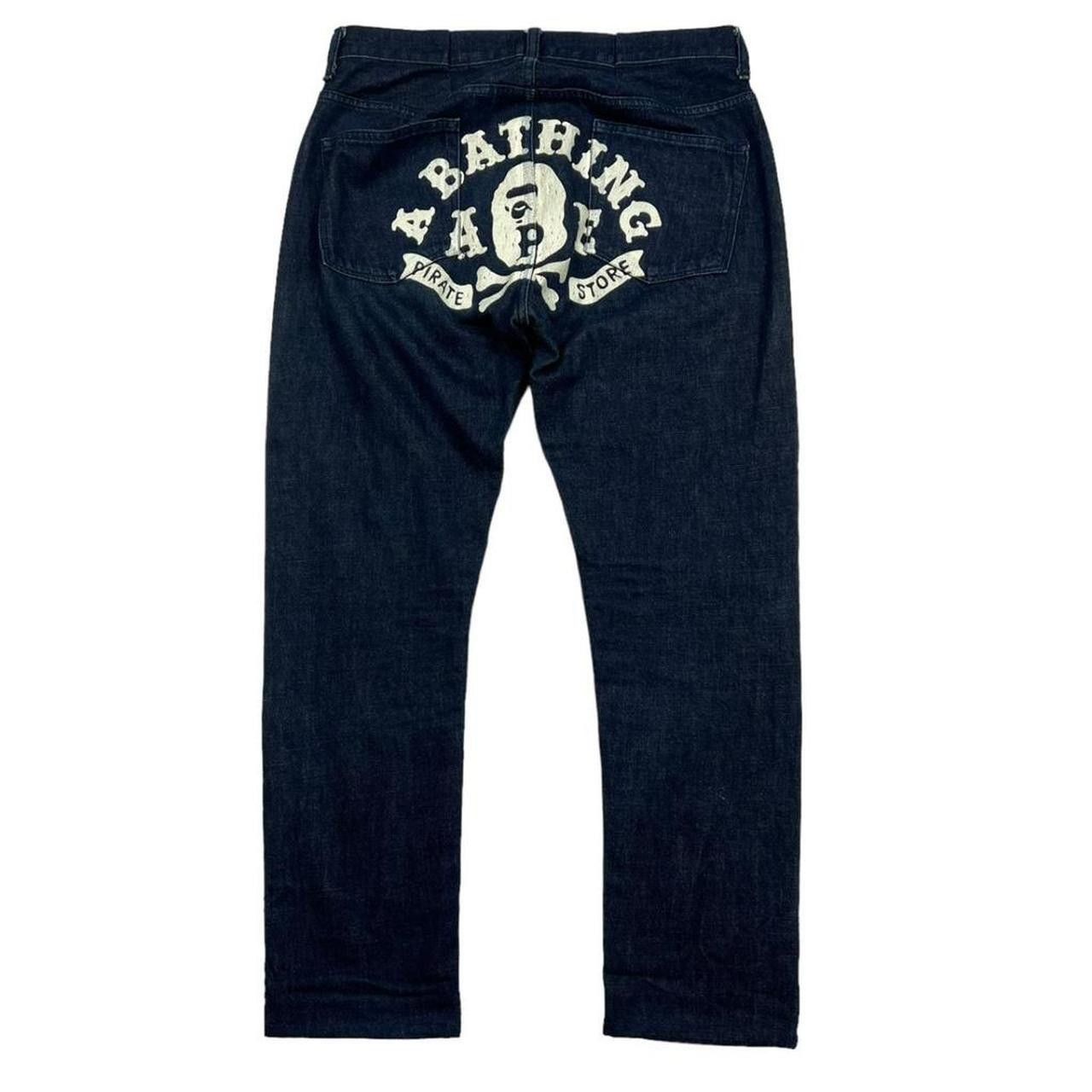 Bape Vintage Bape Pirate Store Jeans - Medium - Waist: 34” Size US 34 / EU 50 - 1 Thumbnail