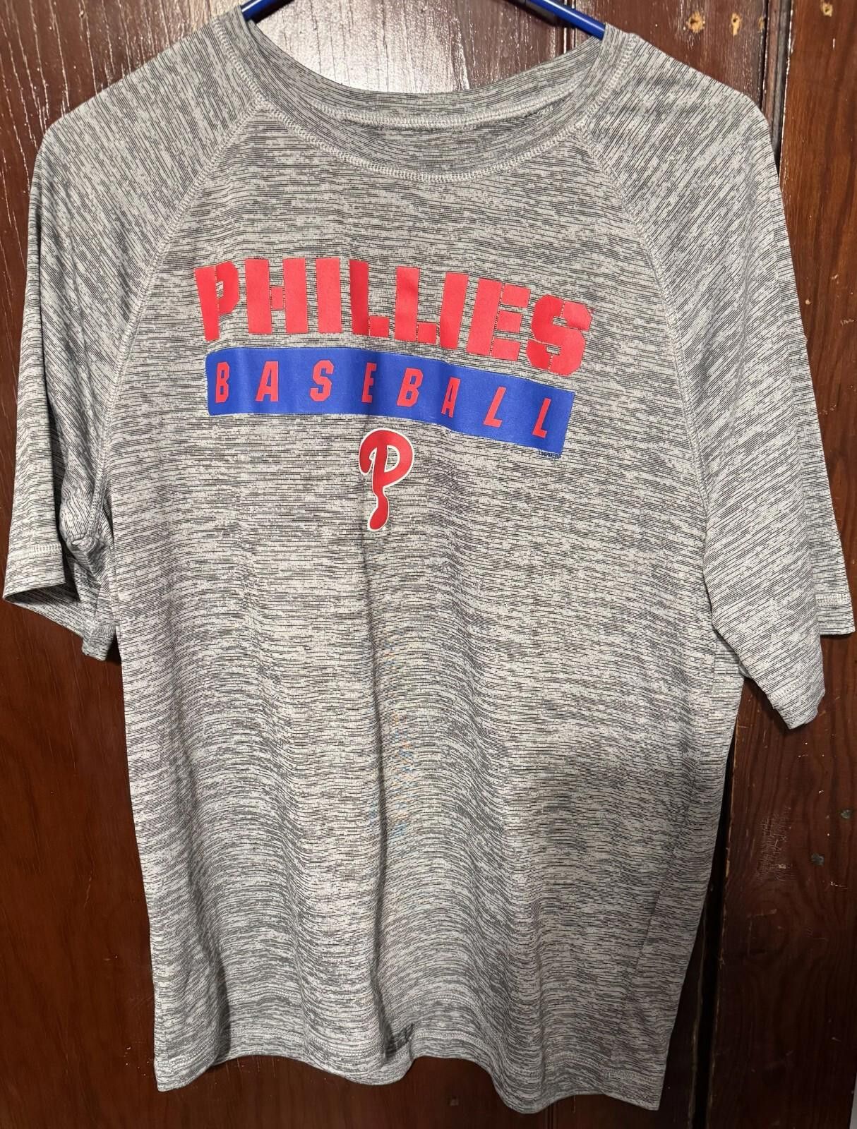 The Unbranded Brand Philadelphia Phillies Tee Gray Men's Size L Size ONE SIZE - 1 Thumbnail