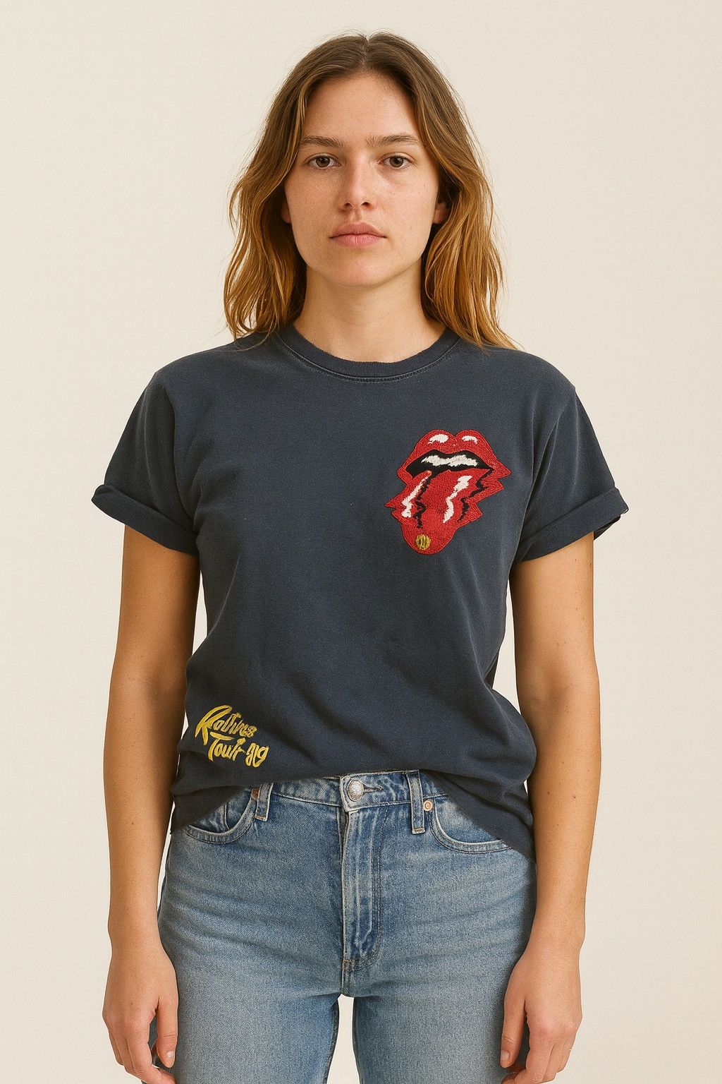 Other Survival Worn In Rolling Stones “Rolling Tour ’89” Black Tee Size S / US 4 / IT 40 - 1 Thumbnail