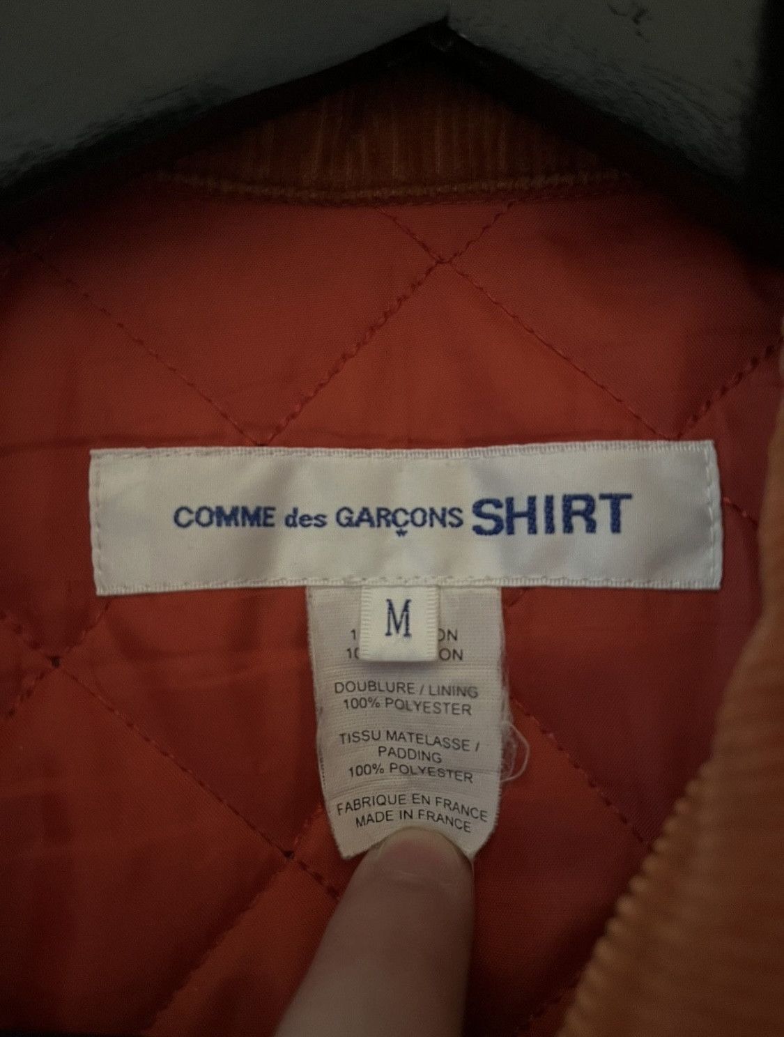 Comme des Garcons Burnt orange corduroy coach jacket Size US M / EU 48-50 / 2 - 5 Thumbnail