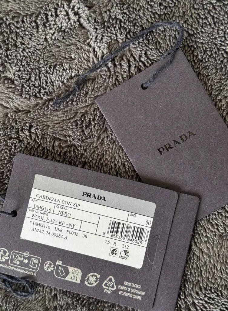 Prada Prada Black Sweatshirt & Wool Jacket with Re-Nylon Details Size US M / EU 48-50 / 2 - 5 Thumbnail