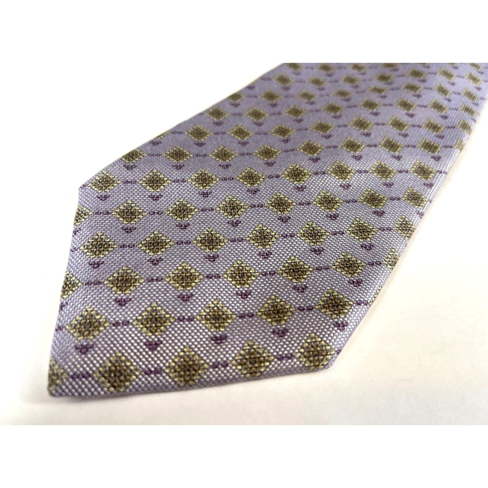 Ermenegildo Zegna Ermenegildo Zegna Tie Foulard Lilac Silk 59-59.5" Woven Classic Wide 3.75" Men’s Made in Italy Size ONE SIZE - 4 Thumbnail
