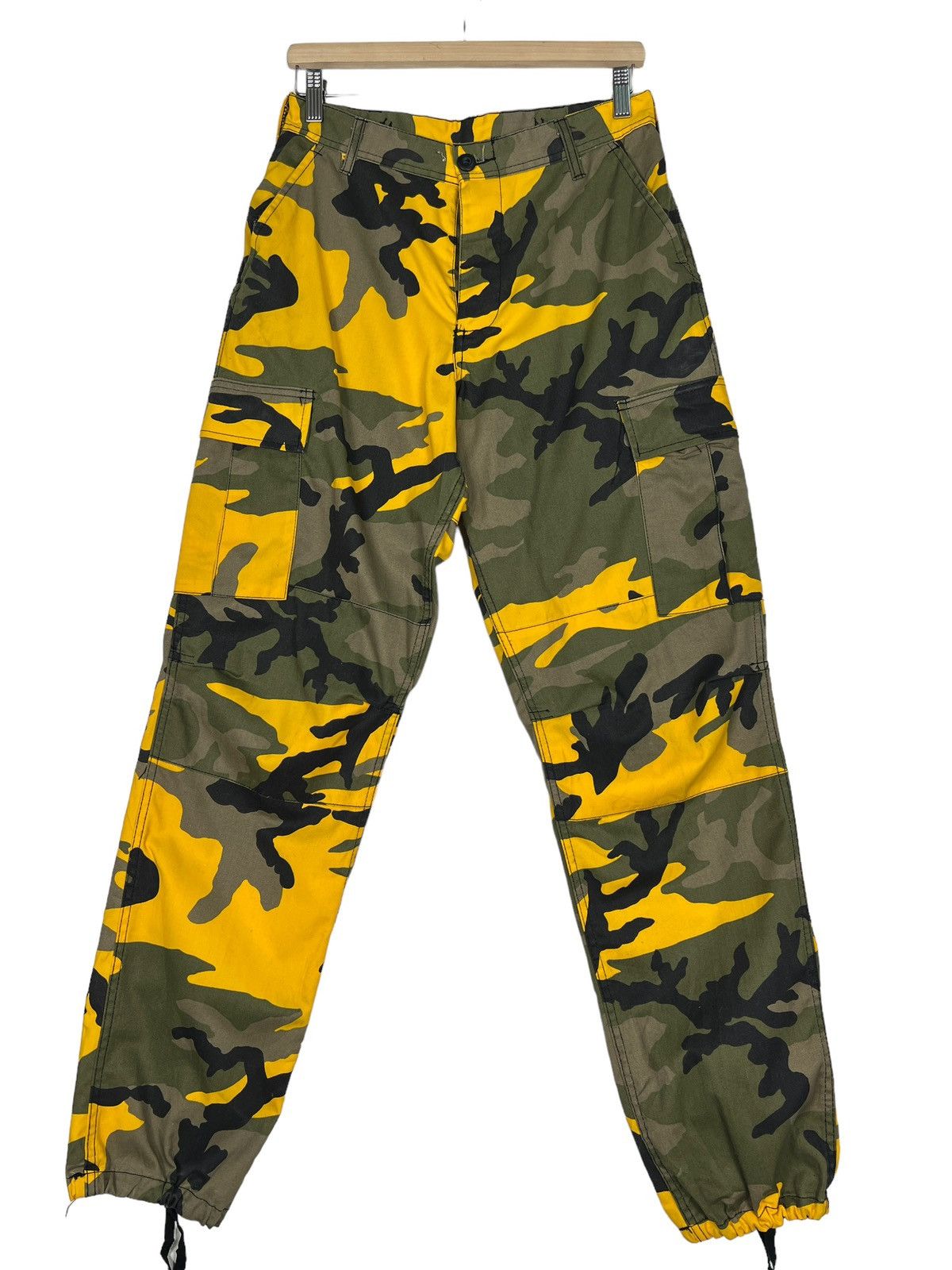 Japanese Brand 🔥 VINTAGE ROTHCO BDU CAMO FLASH CARGO PANTS Size US 29 - 1 Thumbnail