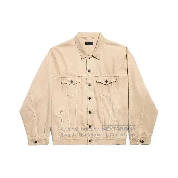 Balenciaga Balenciaga Beige Long Sleeve Denim Jacket for Men. Size US M / EU 48-50 / 2 - 1 Thumbnail