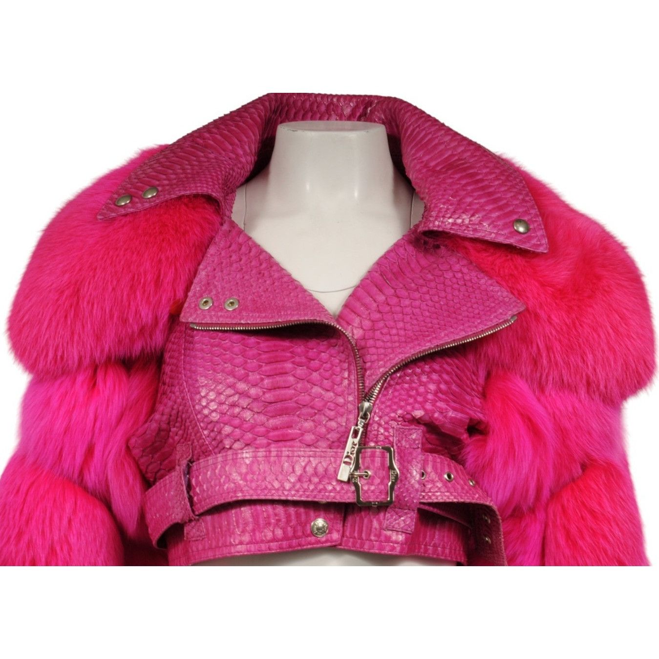 Dior John Galliano Spring 2004 Crop Biker Jacket Size S / US 4 / IT 40 - 3 Thumbnail