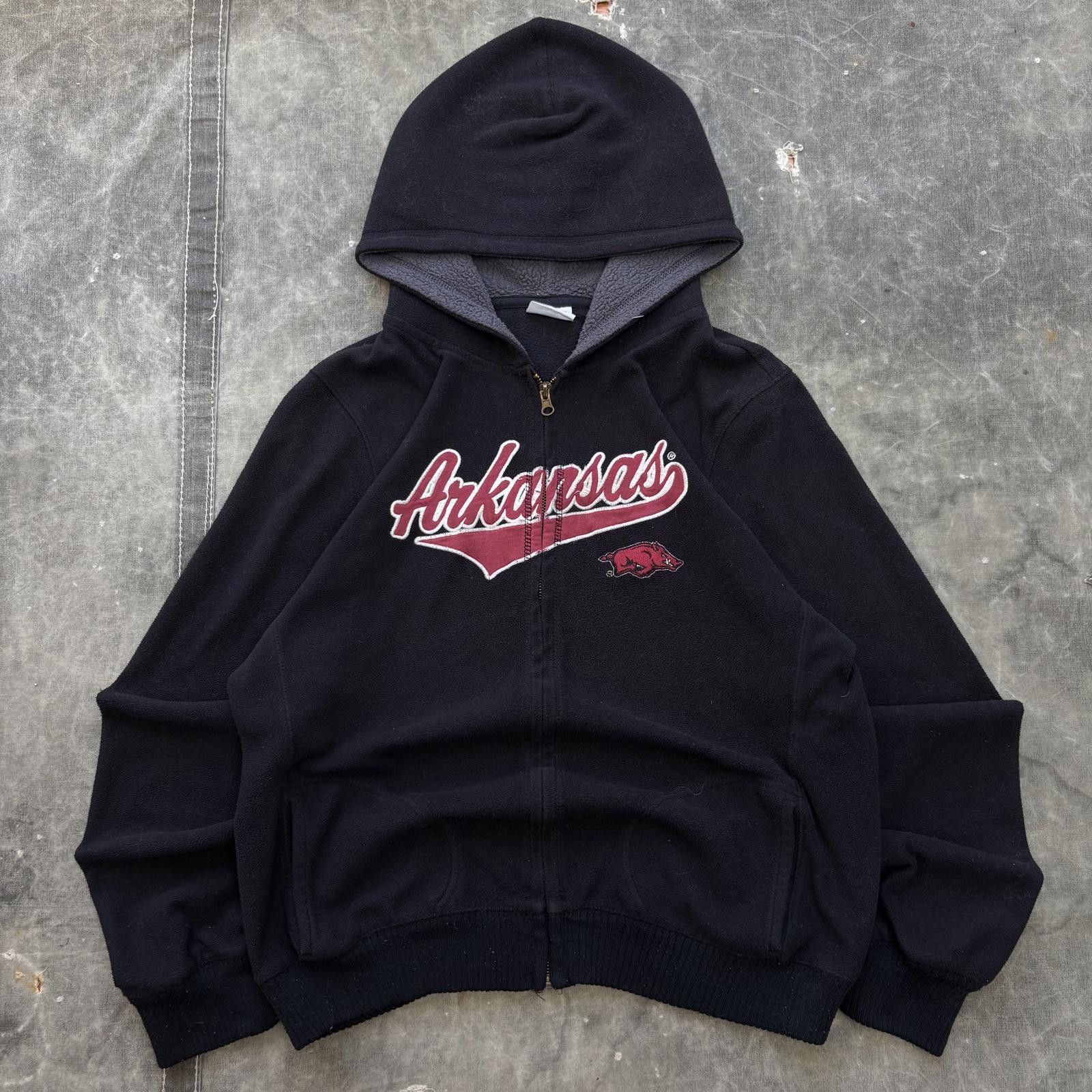 Vintage Vintage Y2K Arkansas Razorbacks Sport Fleece Full Zip Hoodie Size US M / EU 48-50 / 2 - 1 Thumbnail