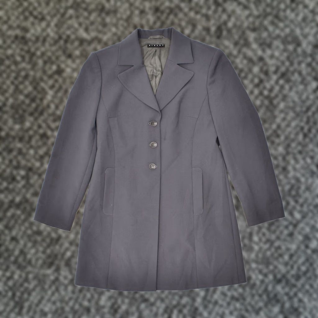 Sisley SISLEY Womens Blazer Jacket IT 42 Medium Grey Polyester Long Line Size M / US 6-8 / IT 42-44 - 1 Thumbnail