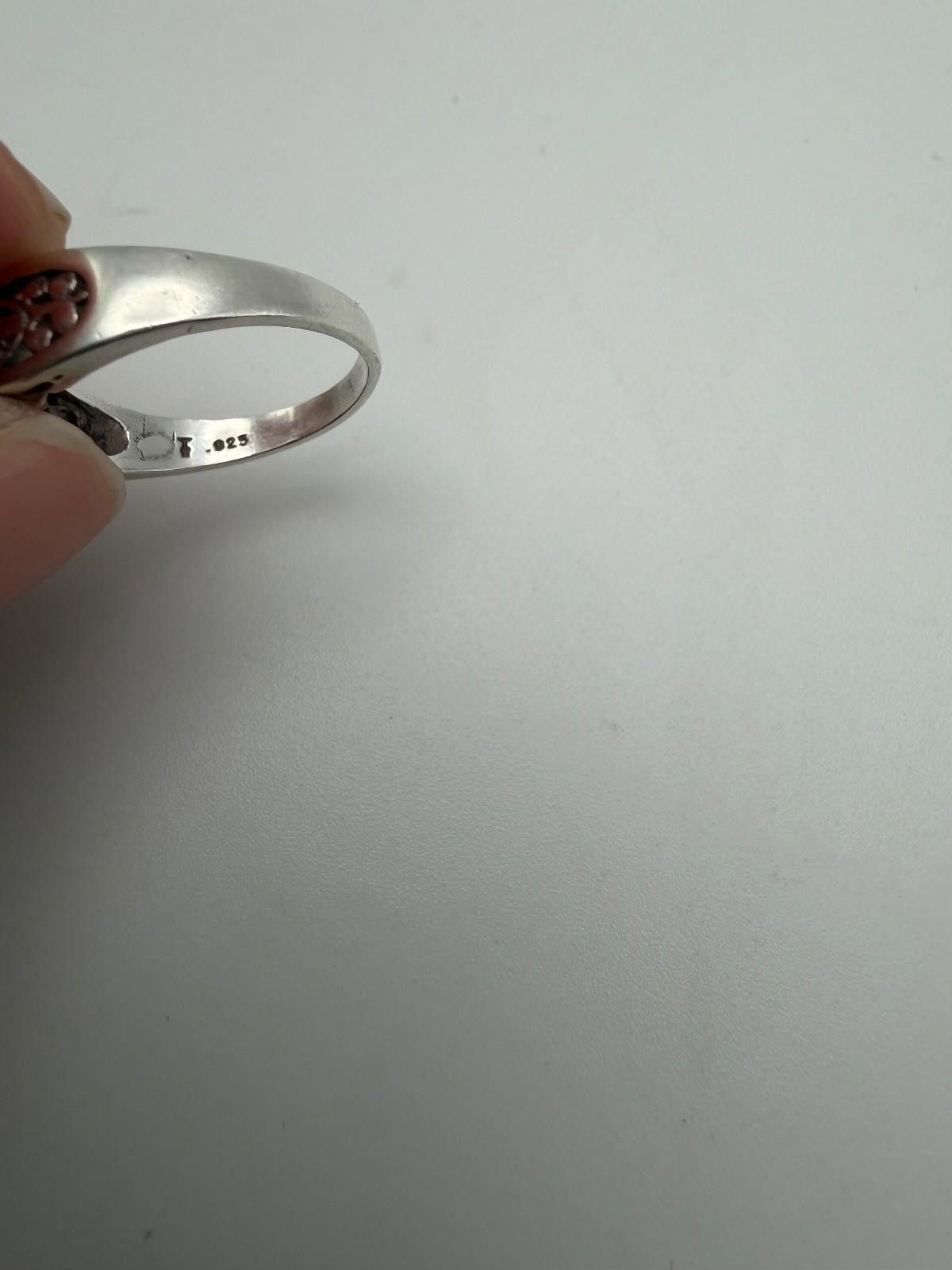 If Six Was Nine Sterling Silver 925 Ring Black Onyx Cabochon Scroll Size 6.5 Size ONE SIZE - 6 Thumbnail